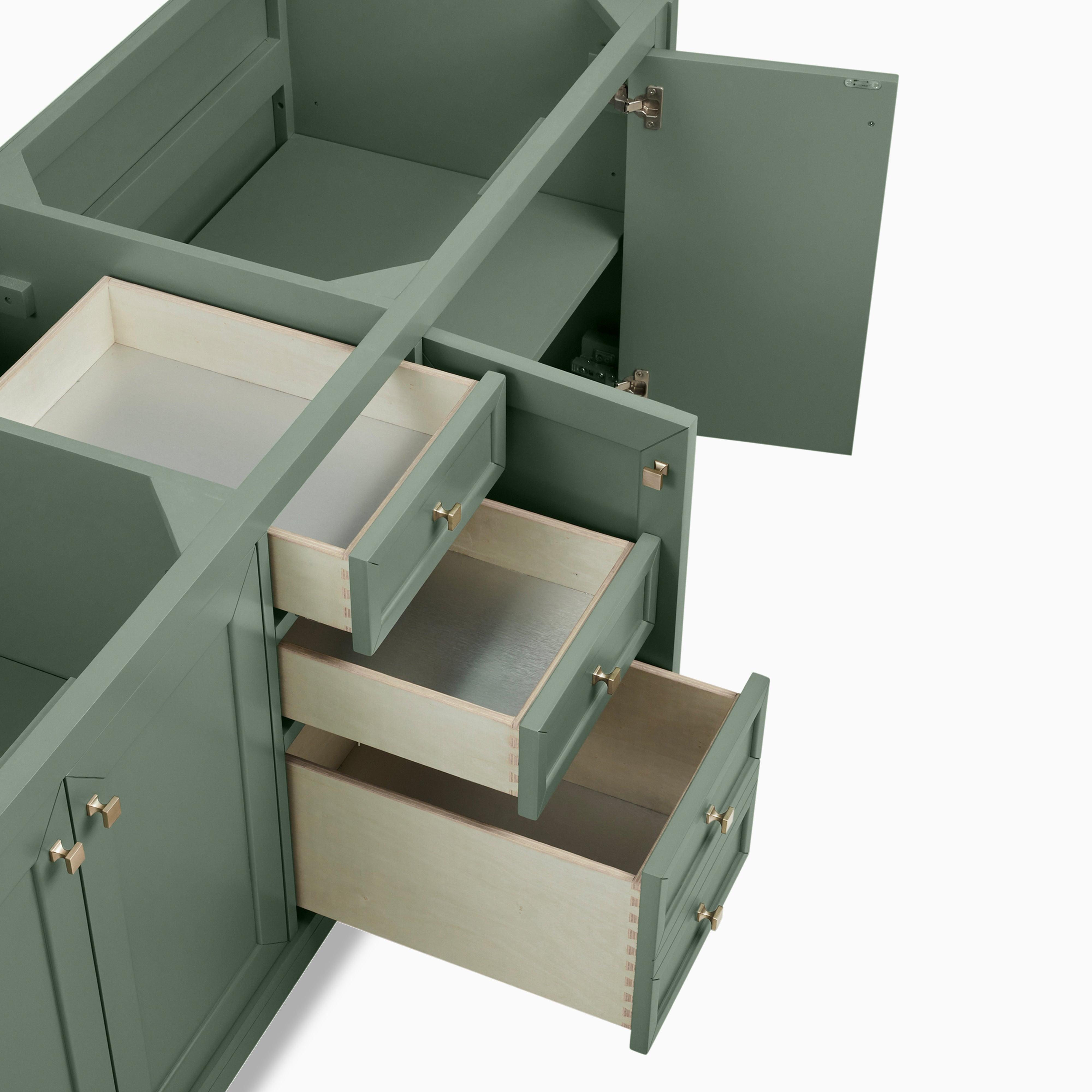 Janelle 72" Double Vanity in Smokey Celadon with 3 cm White Zeus Silestone¨ Top