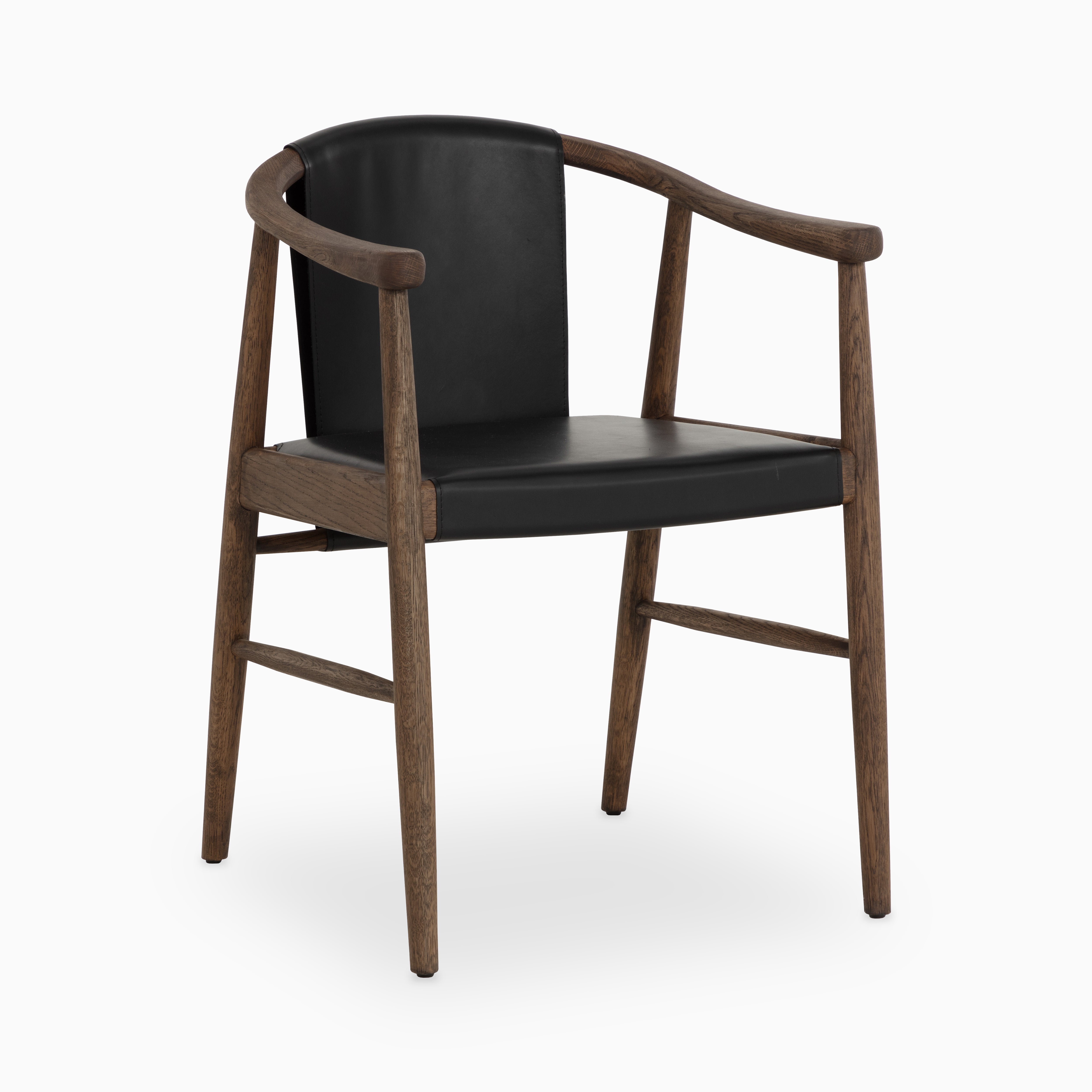 Foster Dining Chair in Onyx Leather