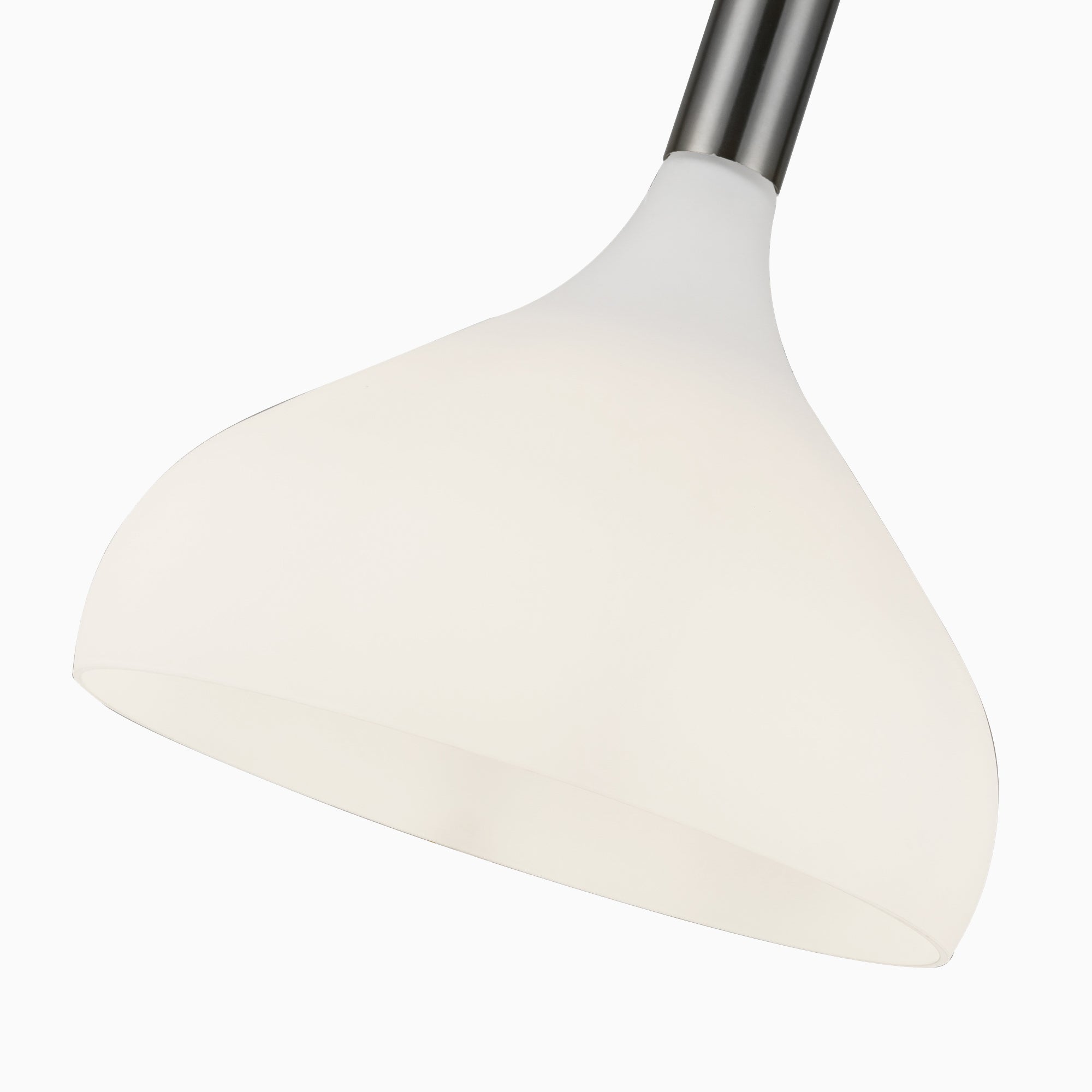 Hopkins 12" 1 Light Pendant in Brushed Nickel/Opal Glass