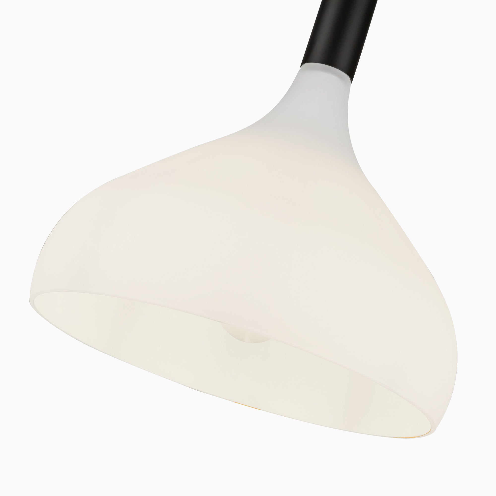 Hopkins 12" 1 Light Pendant in Matte Black/Opal Glass