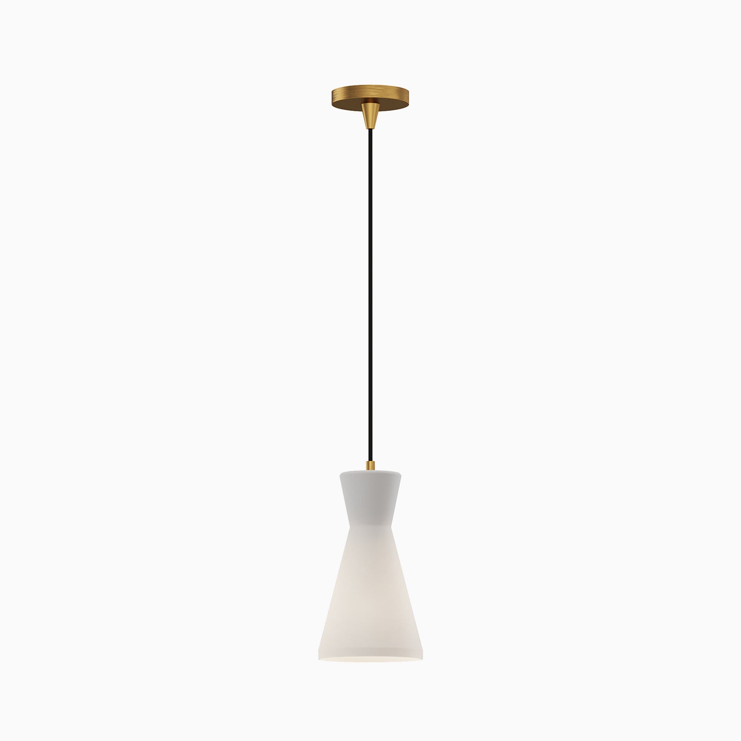 Sally 6" 1 Light Pendant in Aged Gold/Opal Glass