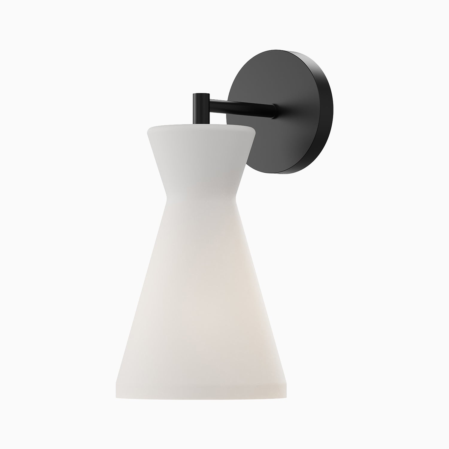 Sally 6" 1 Light Wall/Vanity Light in Matte Black/Opal Glass