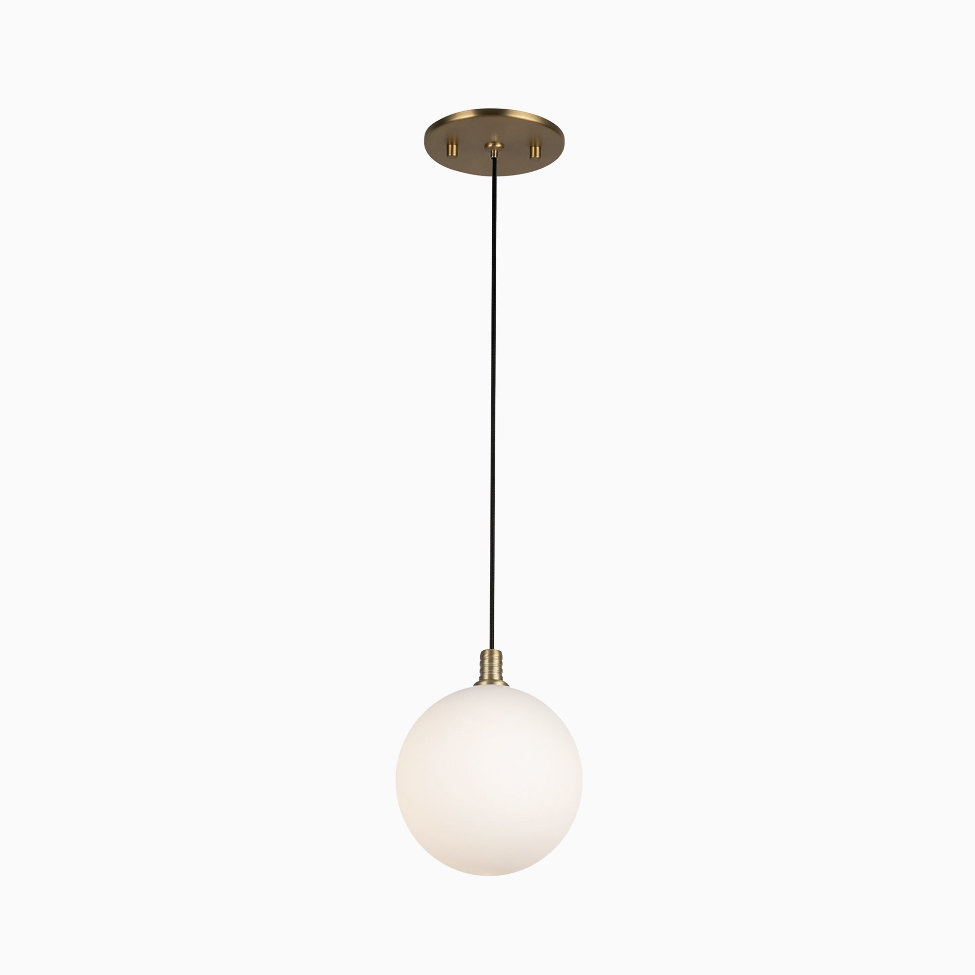 Renee 6" LED Pendant in Brushed Gold/Opal Glass
