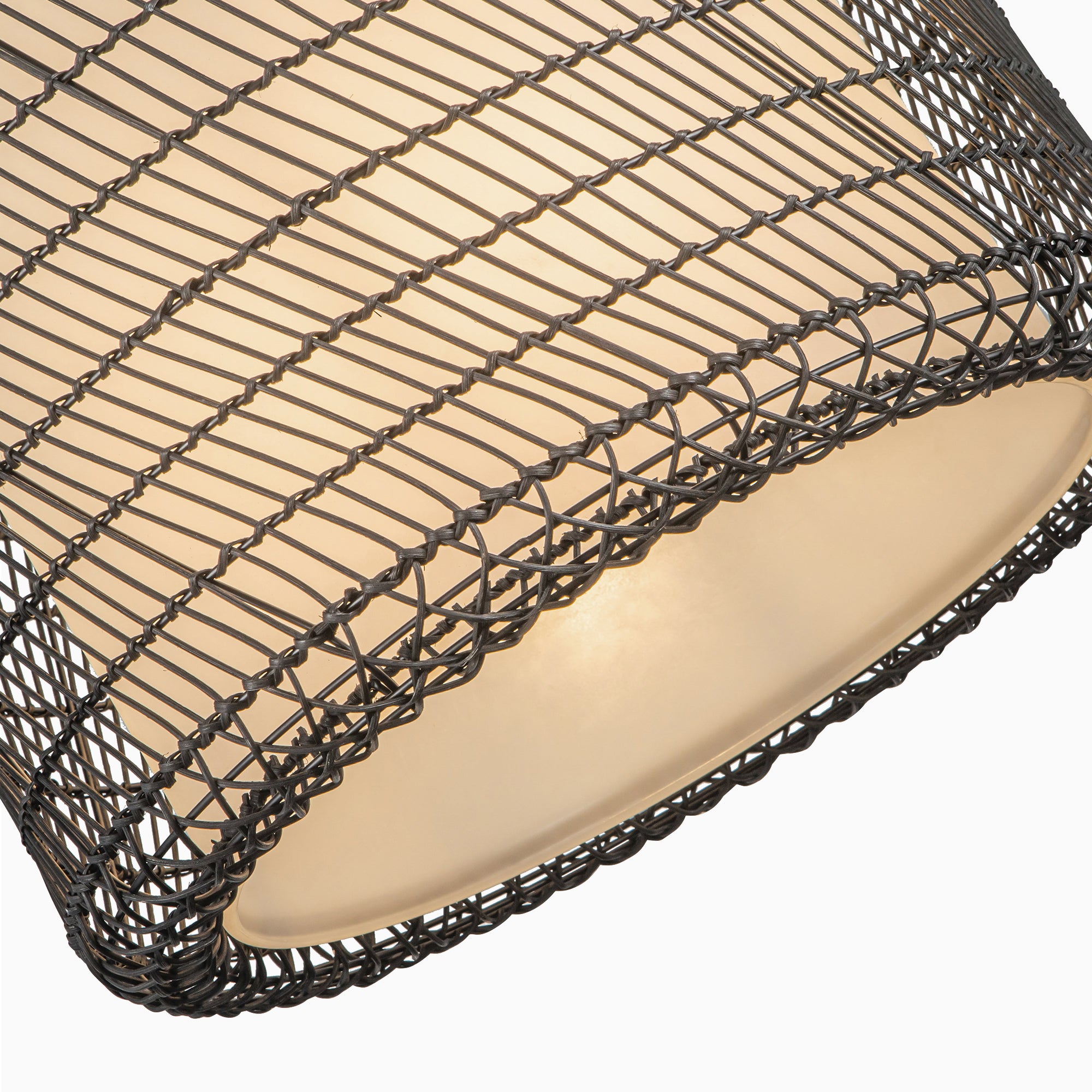 Finch 20" 1 Light Pendant in Matte Black/Opal Glass