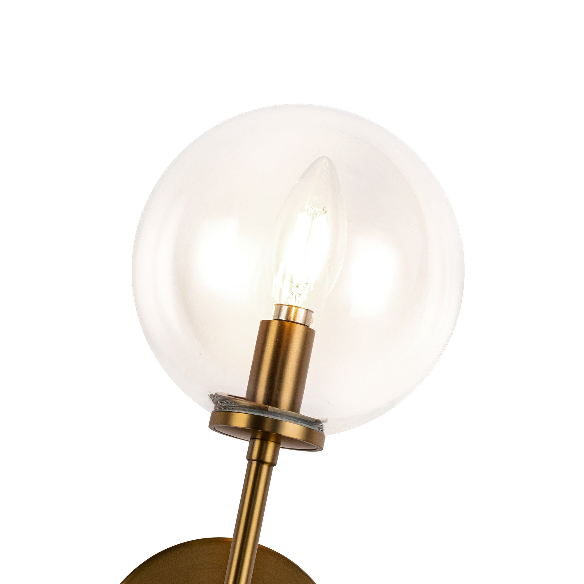 Hailey 20" 1 Light Wall/Vanity Light in Aged Gold/Clear Glass