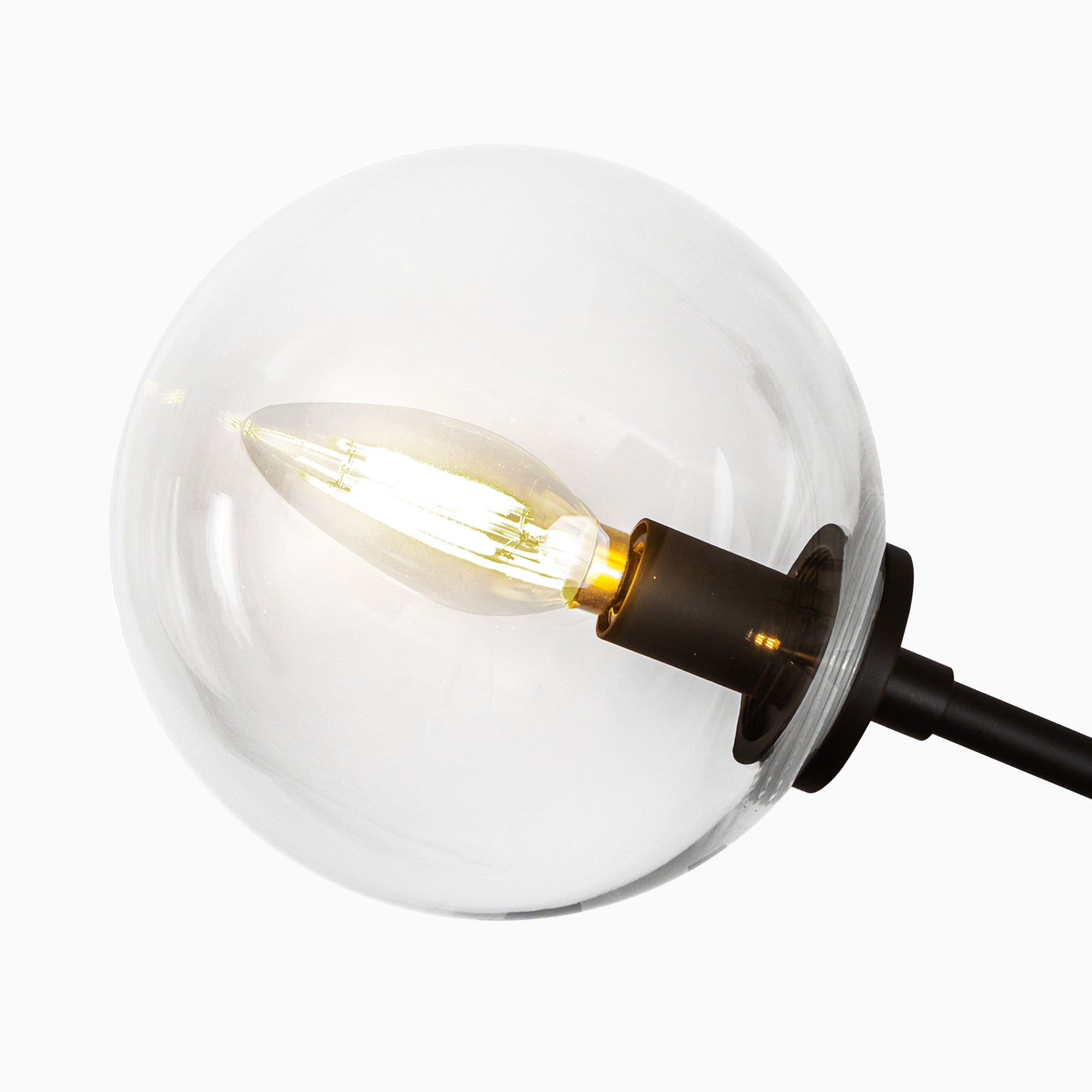 Hailey 48" 4 Lights Linear Pendant in Matte Black/Clear Glass