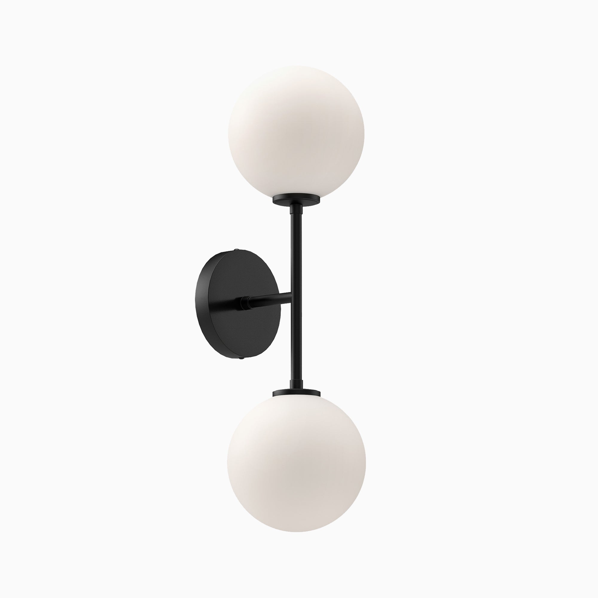 Hailey 20" 2 Lights Wall/Vanity Light in Matte Black/Opal Matte Glass