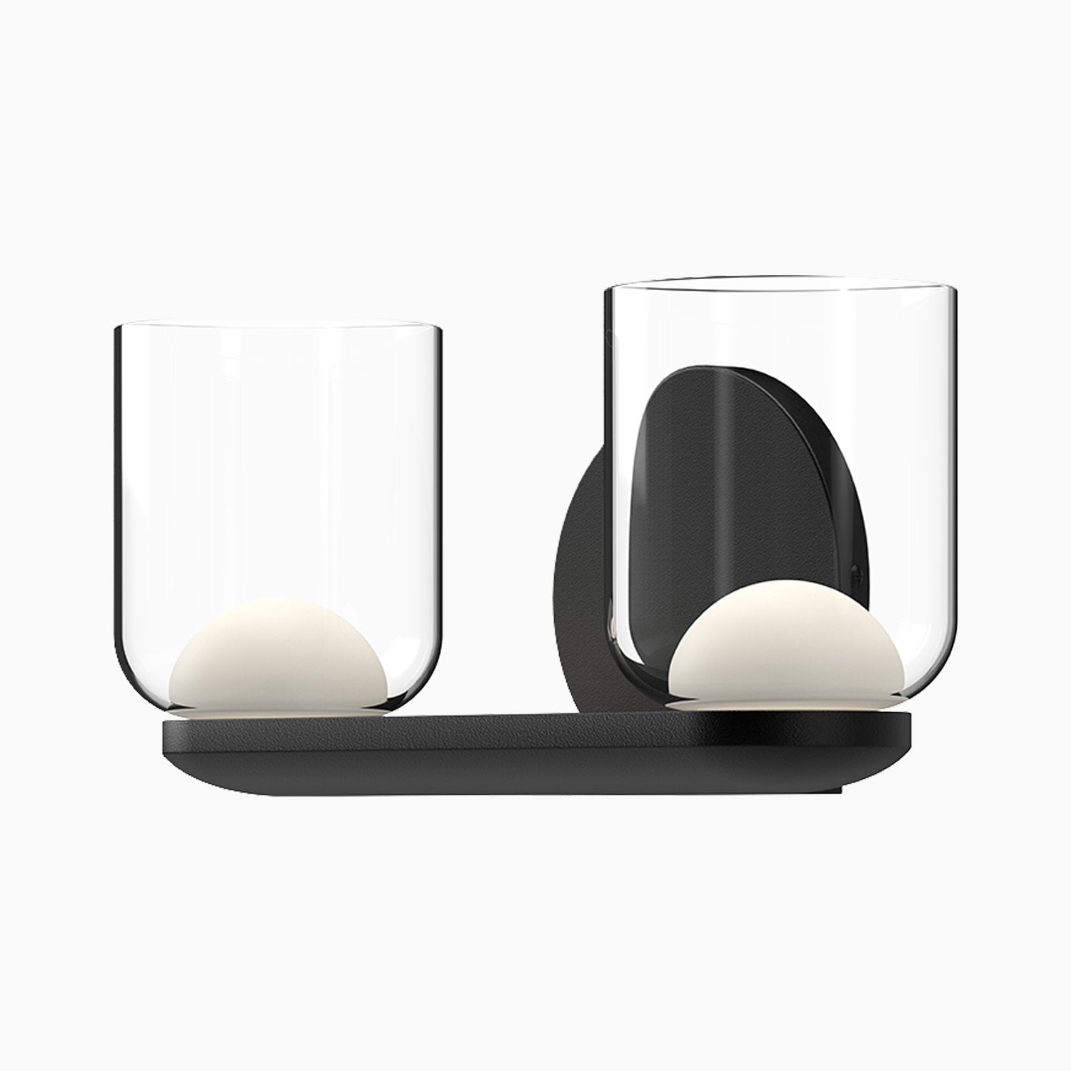 Blake 12" LED Vanity Light in Black/Clear