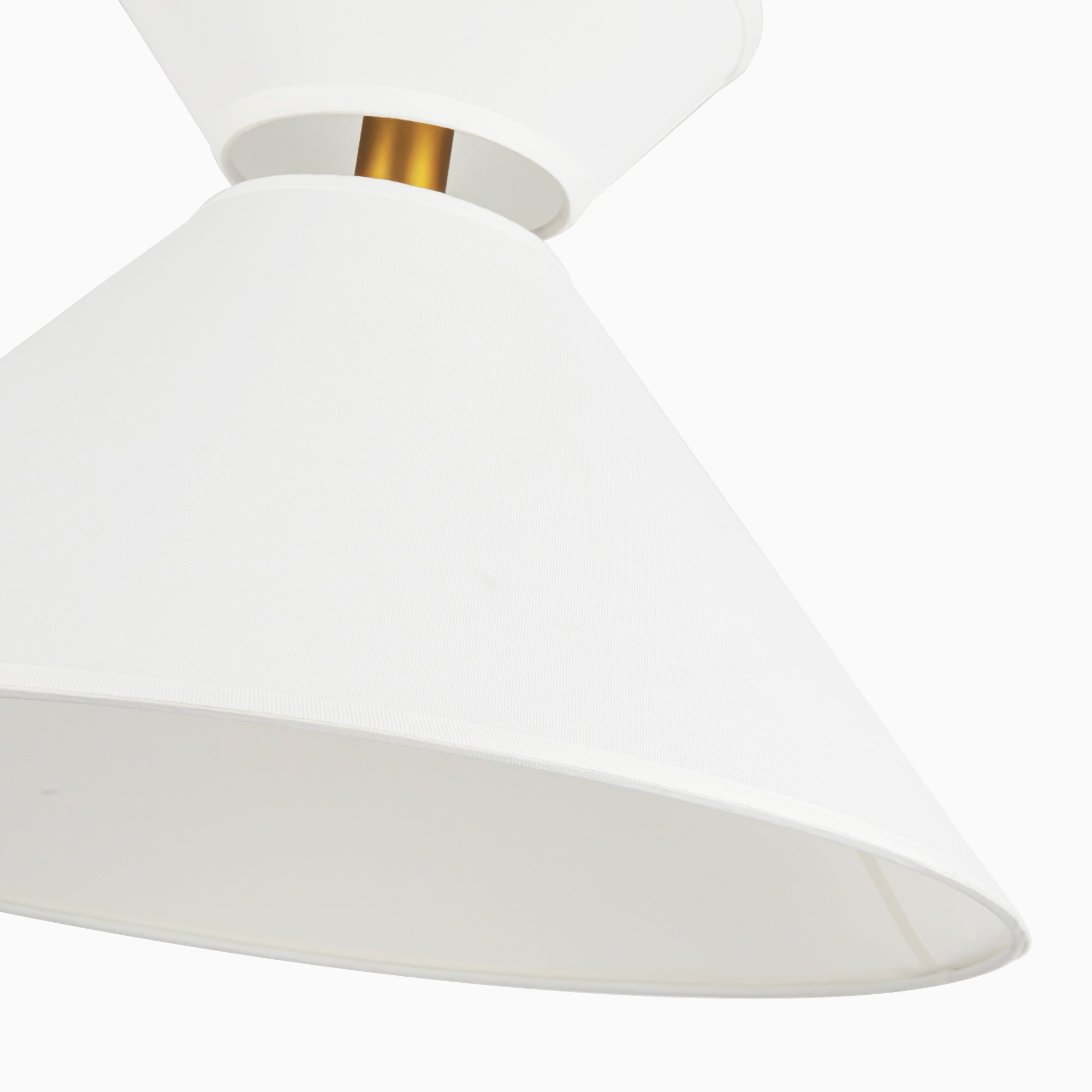 Cassie 22" 1 Light Pendant in Aged Gold/White Linen