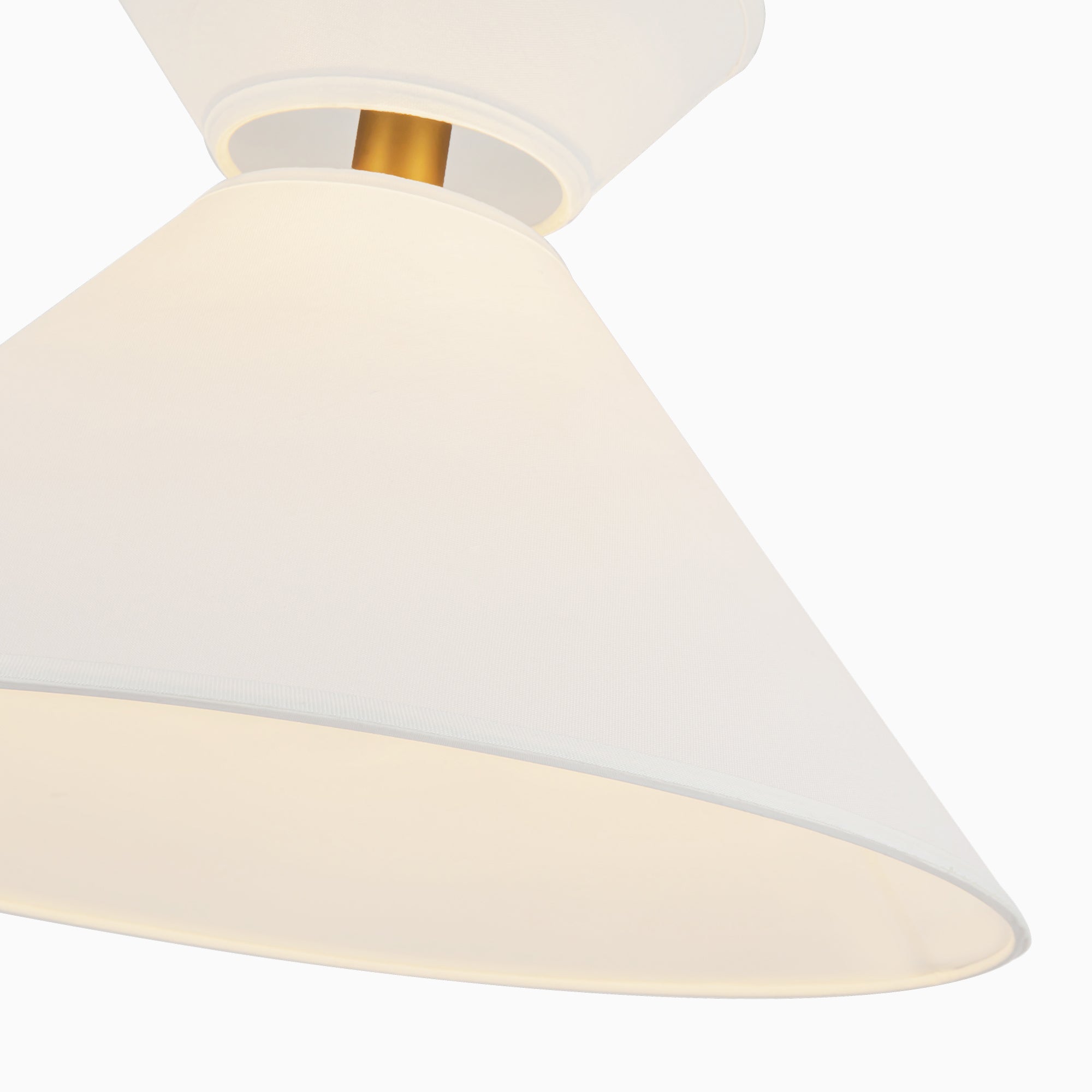 Cassie 22" 1 Light Pendant in Aged Gold/White Linen