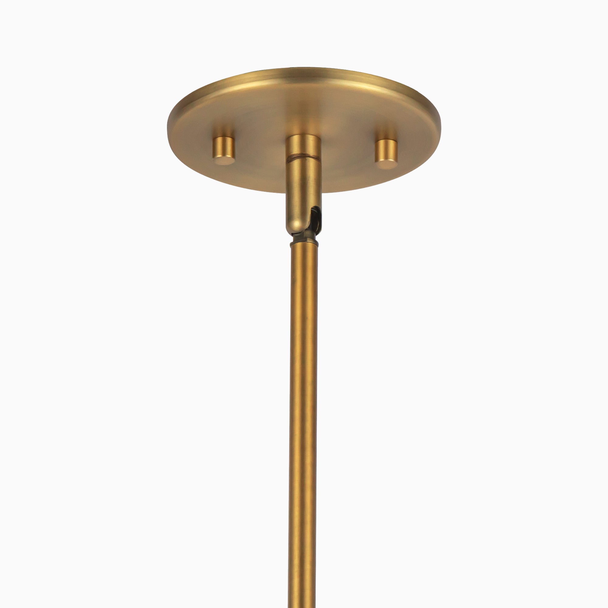 Cassie 22" 1 Light Pendant in Aged Gold/White Linen