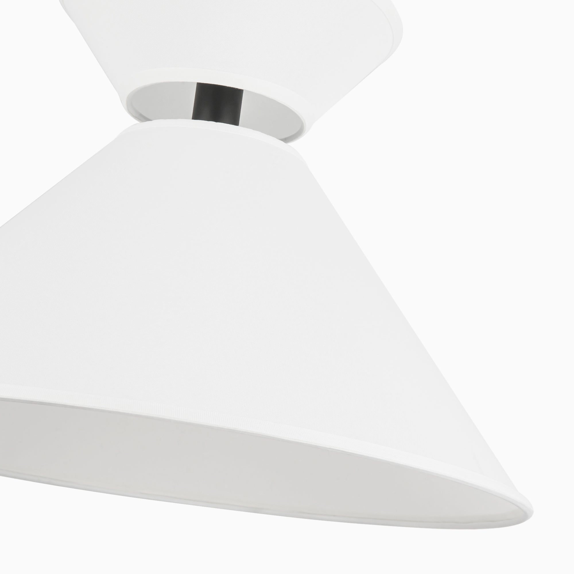 Cassie 22" 1 Light Pendant in Matte Black/White Linen