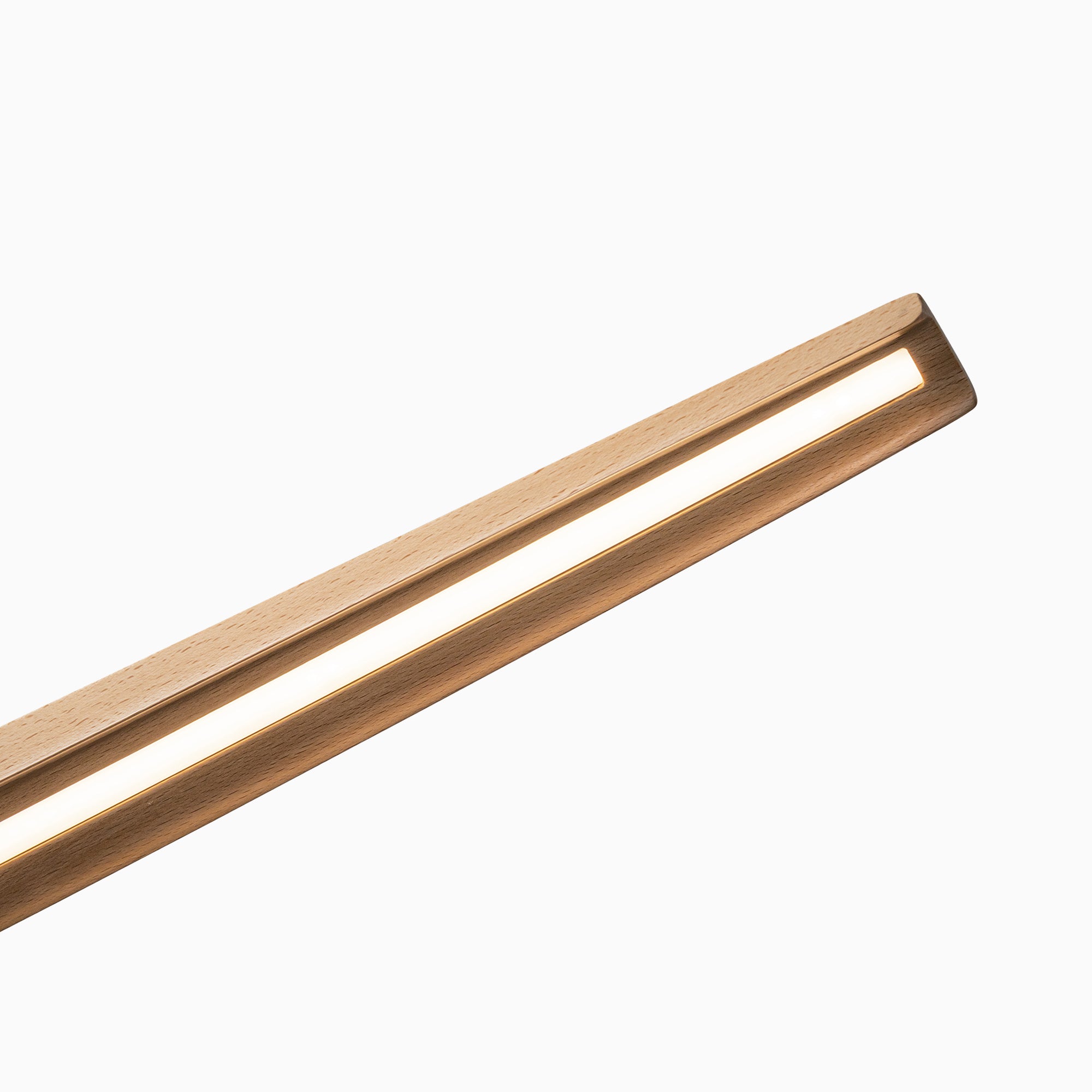 Hewett 42" LED Linear Pendant in Beech Wood, Universal Voltage