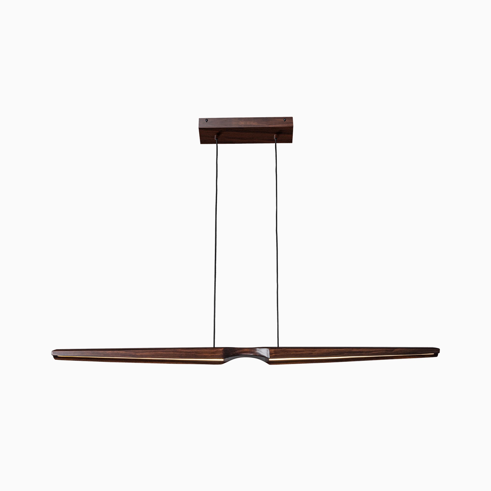 Hewett 42" LED Linear Pendant in Walnut, Universal Voltage