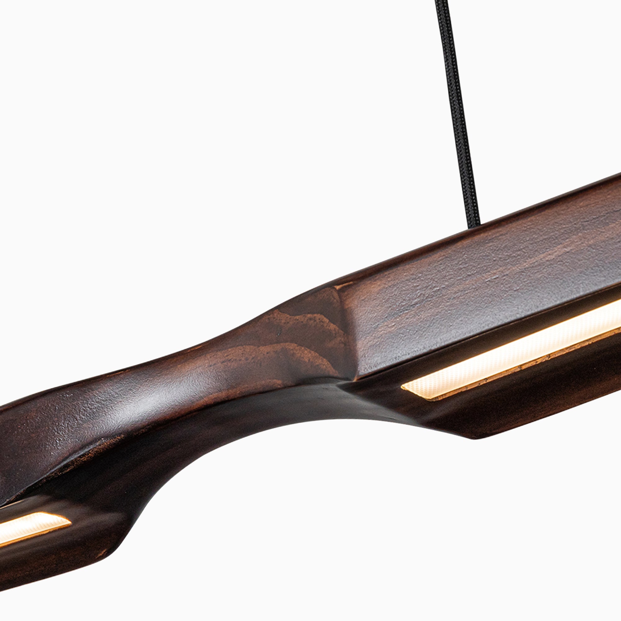 Hewett 42" LED Linear Pendant in Walnut, Universal Voltage