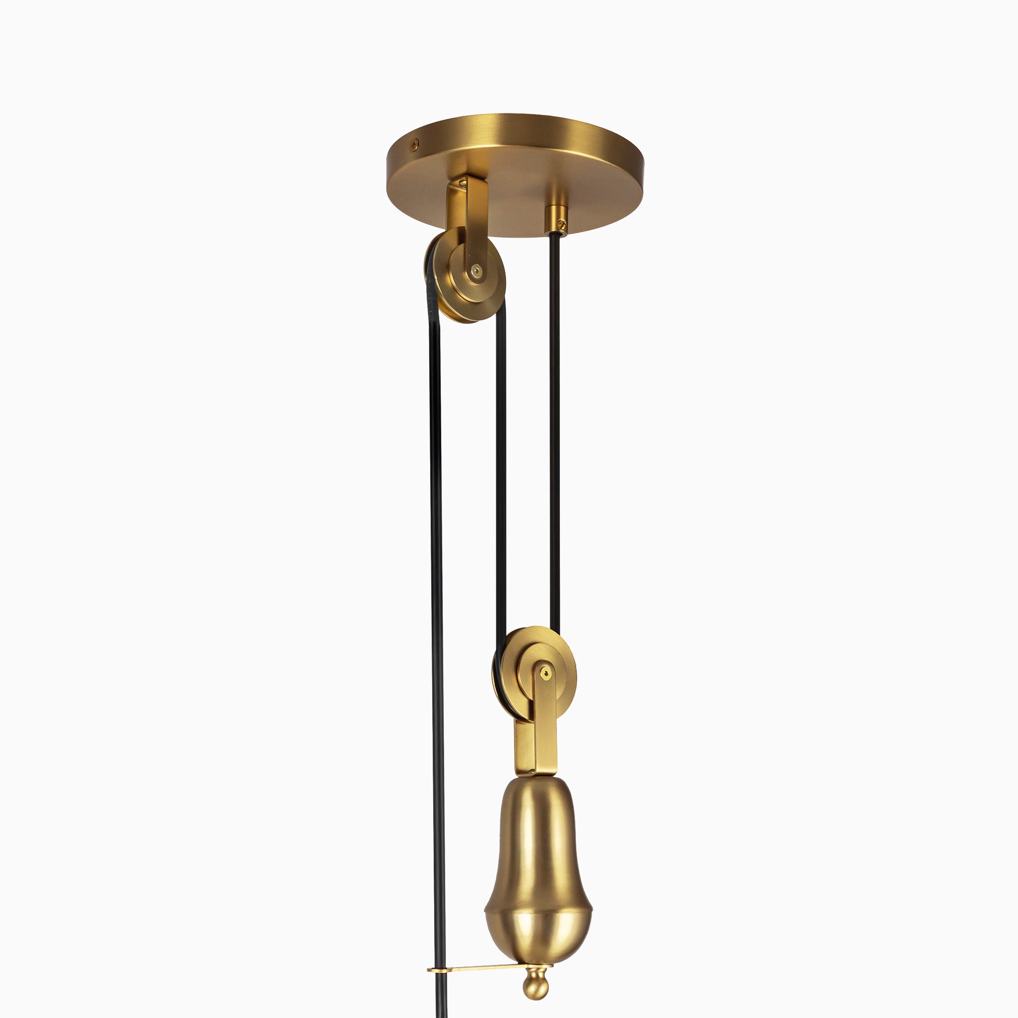 Jill 20" Socket Pendant in Brushed Gold/White Linen