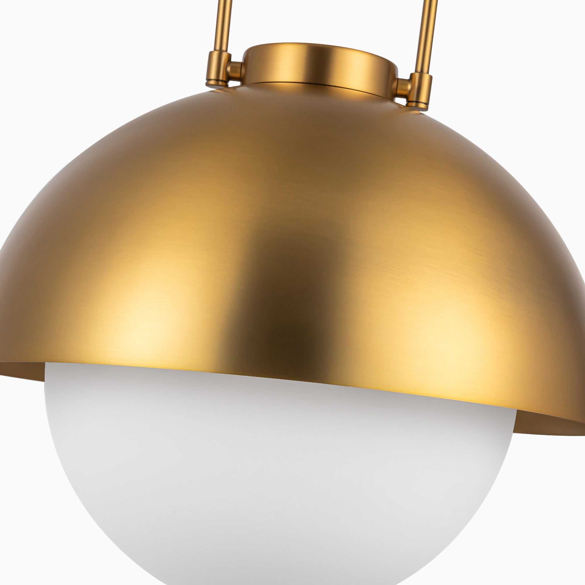 Kealy 16" 1 Light Pendant in Aged Gold/Opal Matte Glass