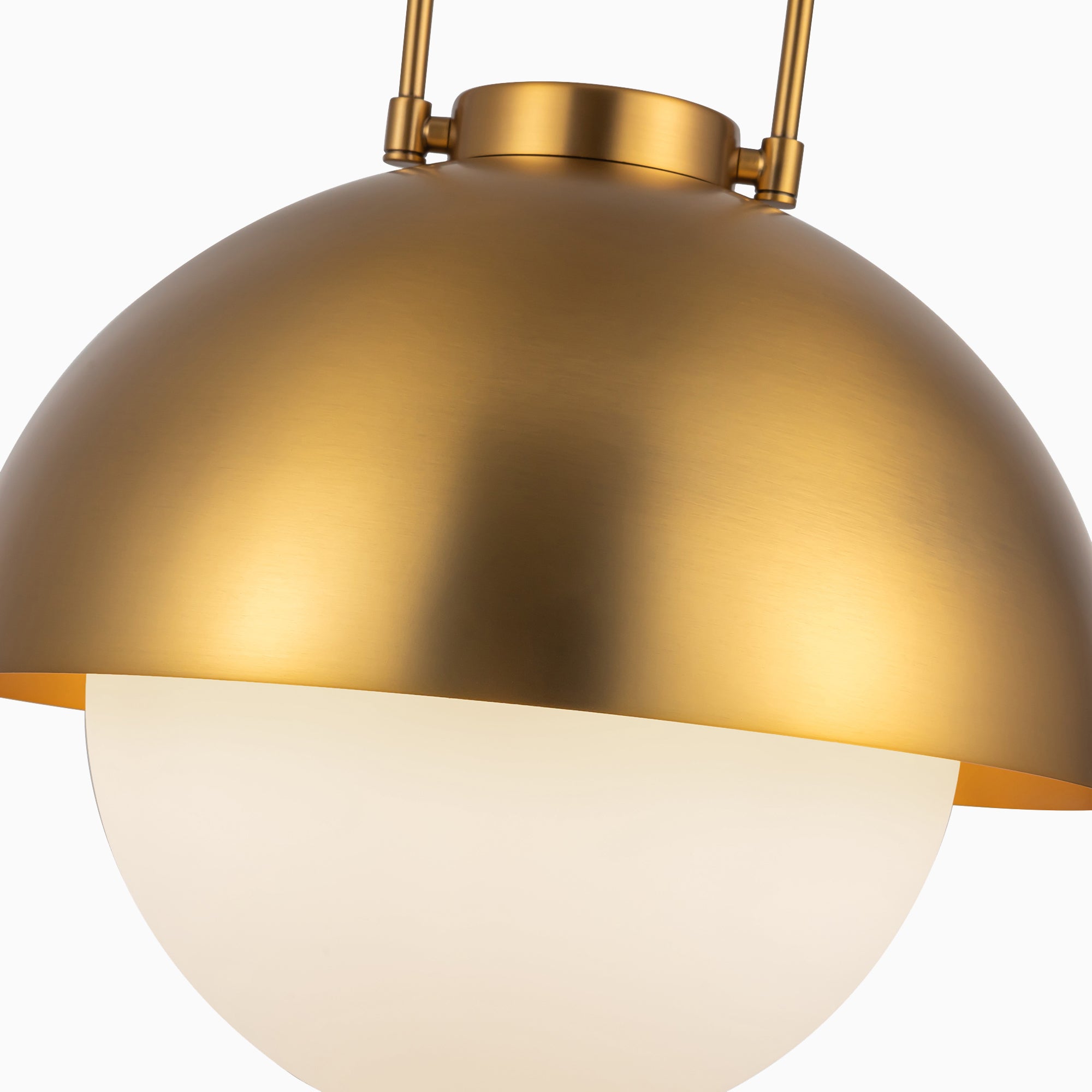 Kealy 16" 1 Light Pendant in Aged Gold/Opal Matte Glass