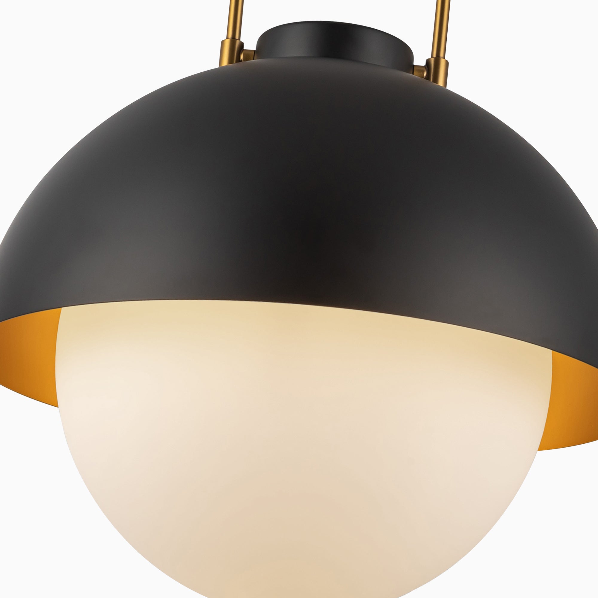 Kealy 16" 1 Light Pendant in Matte Black/Opal Matte Glass