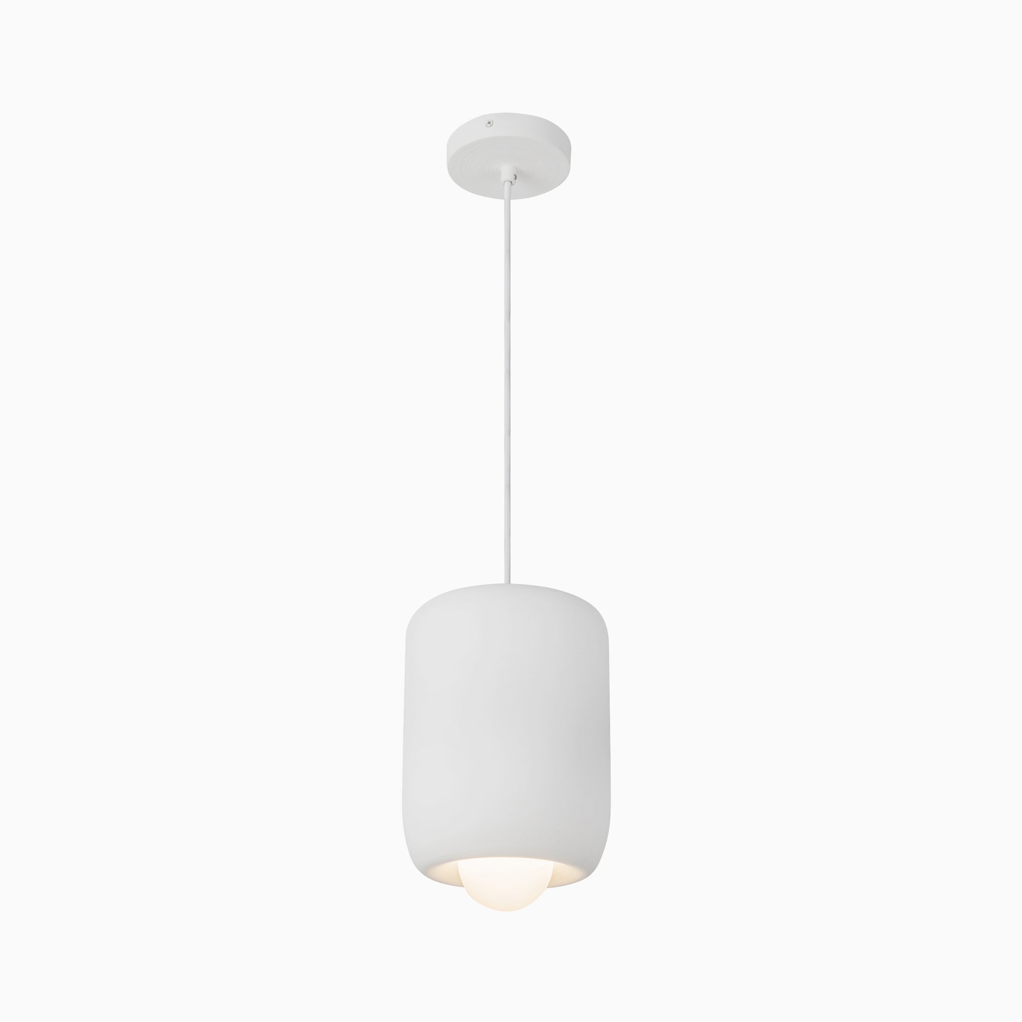 Tilly 7" LED Pendant in Antique White, Universal Voltage