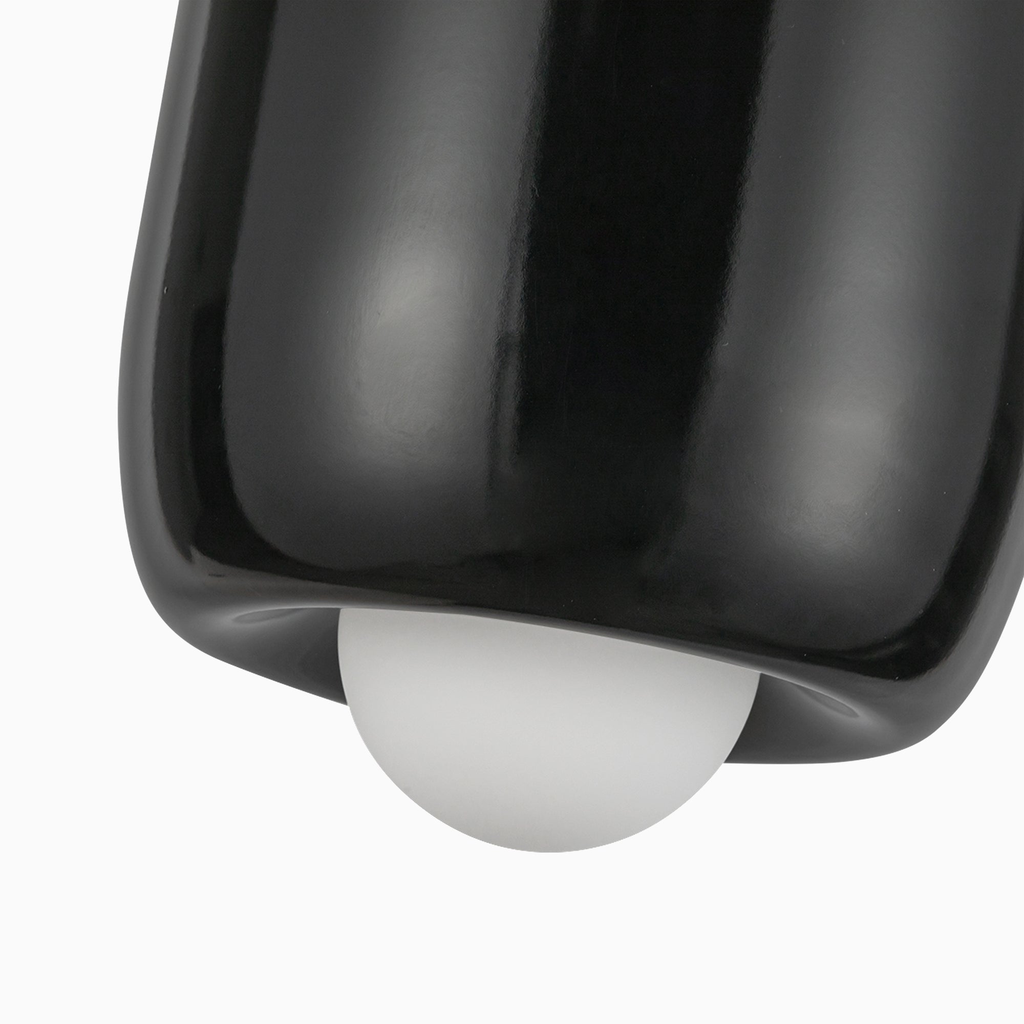 Tilly 7" LED Pendant in Glossy Black, Universal Voltage