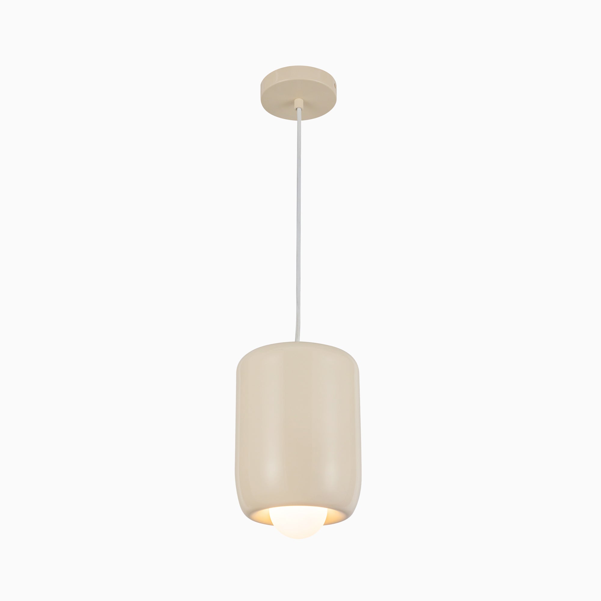 Tilly 7" LED Pendant in Pearl White, Universal Voltage