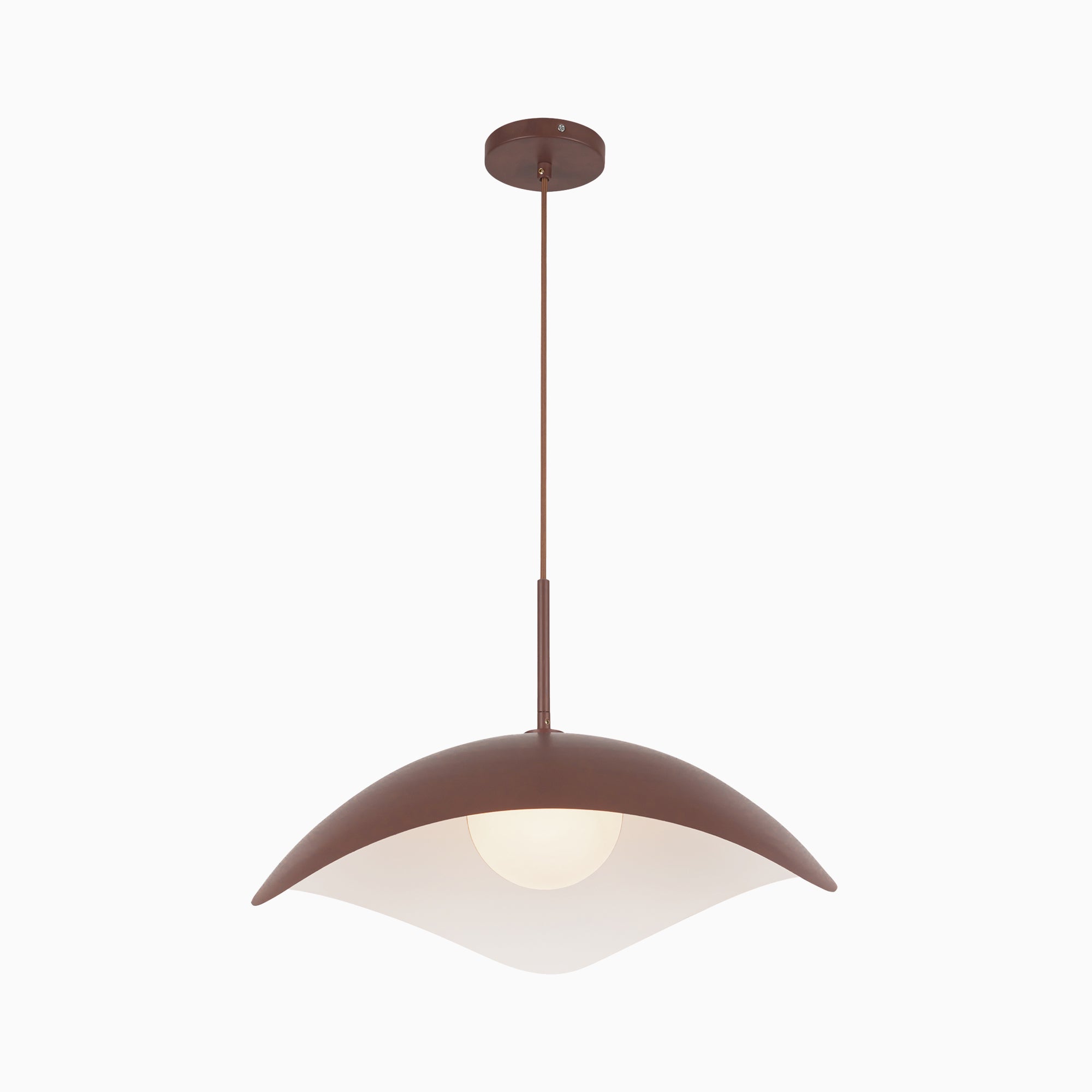 Aveline 22" Socket Pendant in Burgundy