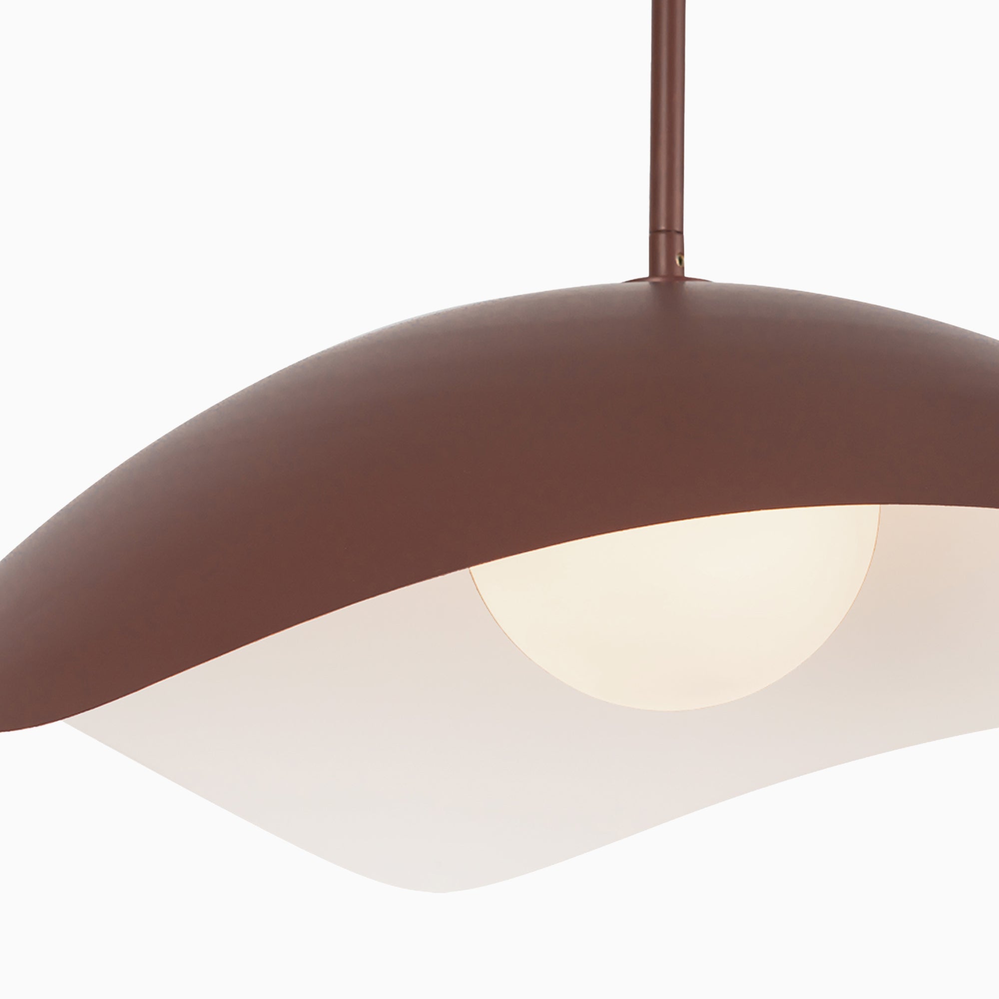 Aveline 22" Socket Pendant in Burgundy