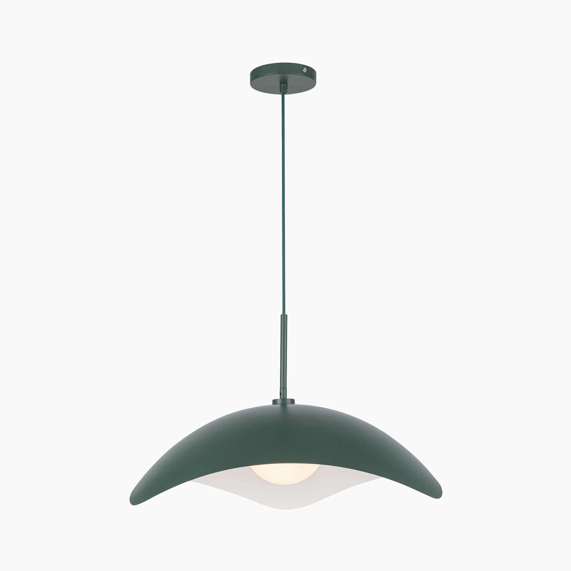 Aveline 22" Socket Pendant in Pine Green