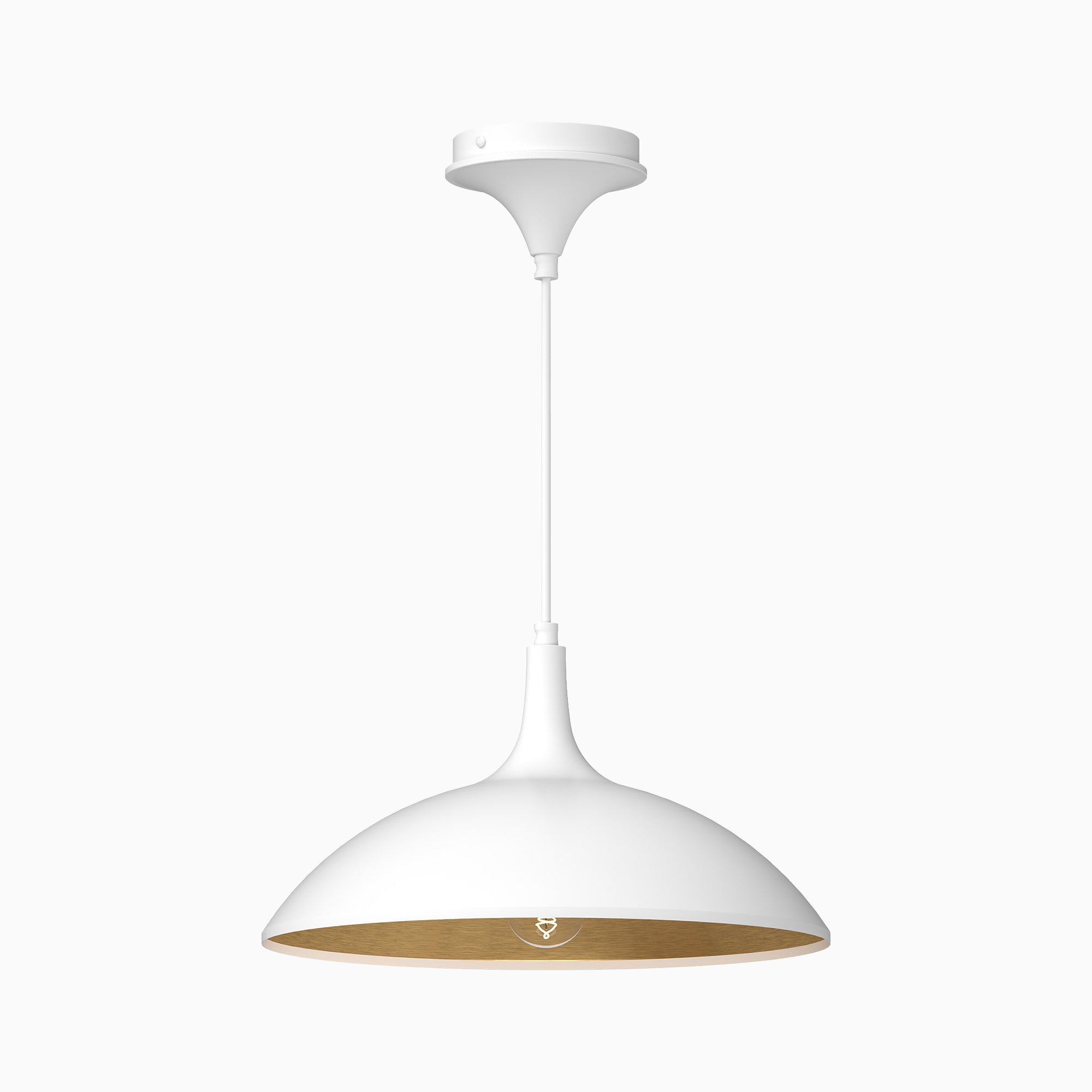 Yvette 14" 1 Light Pendant in White