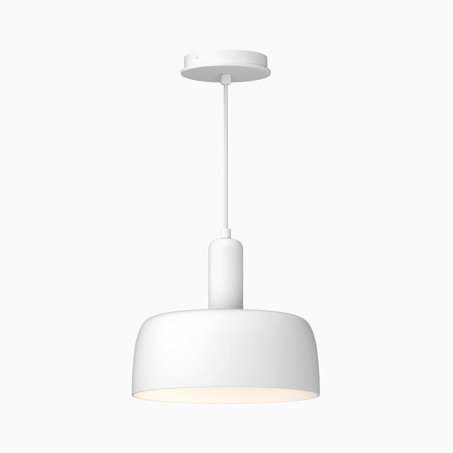 Brad 10" 1 Light Pendant in White
