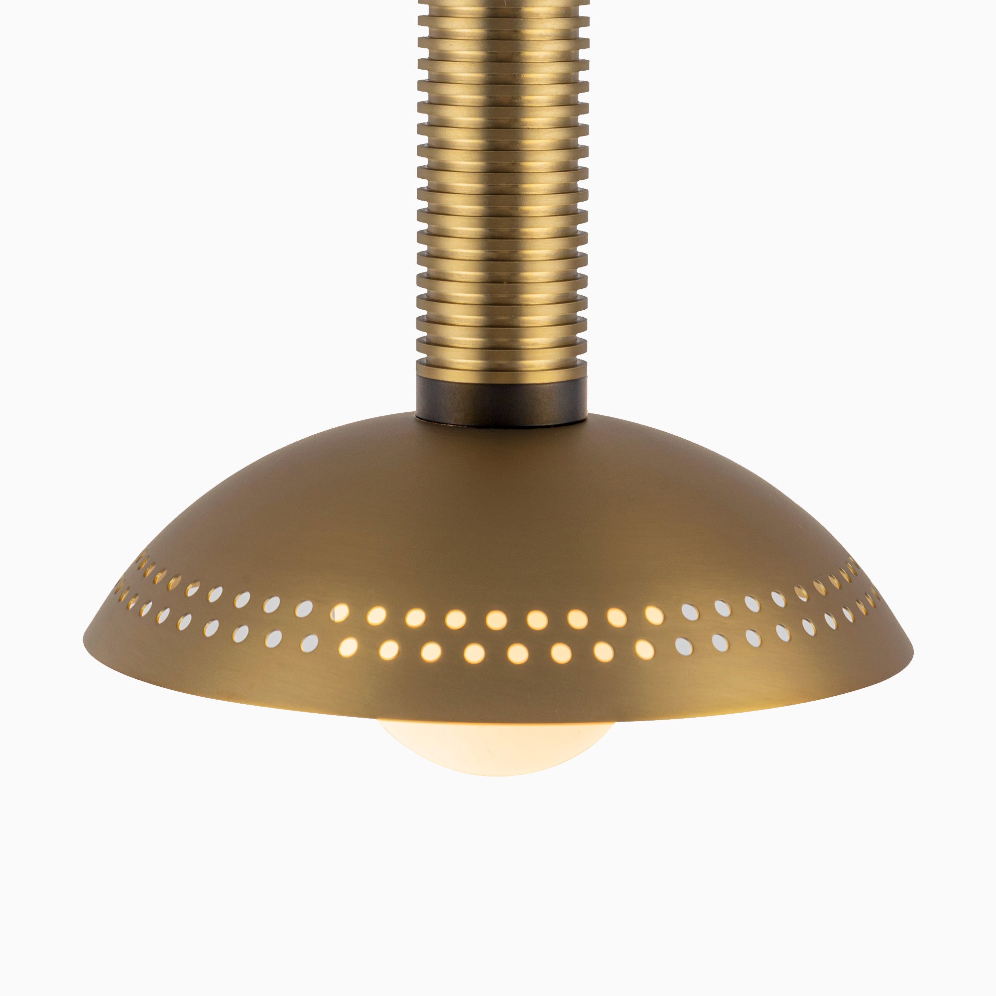 Raina 9" LED Pendant in Brushed Gold/Opal Glass