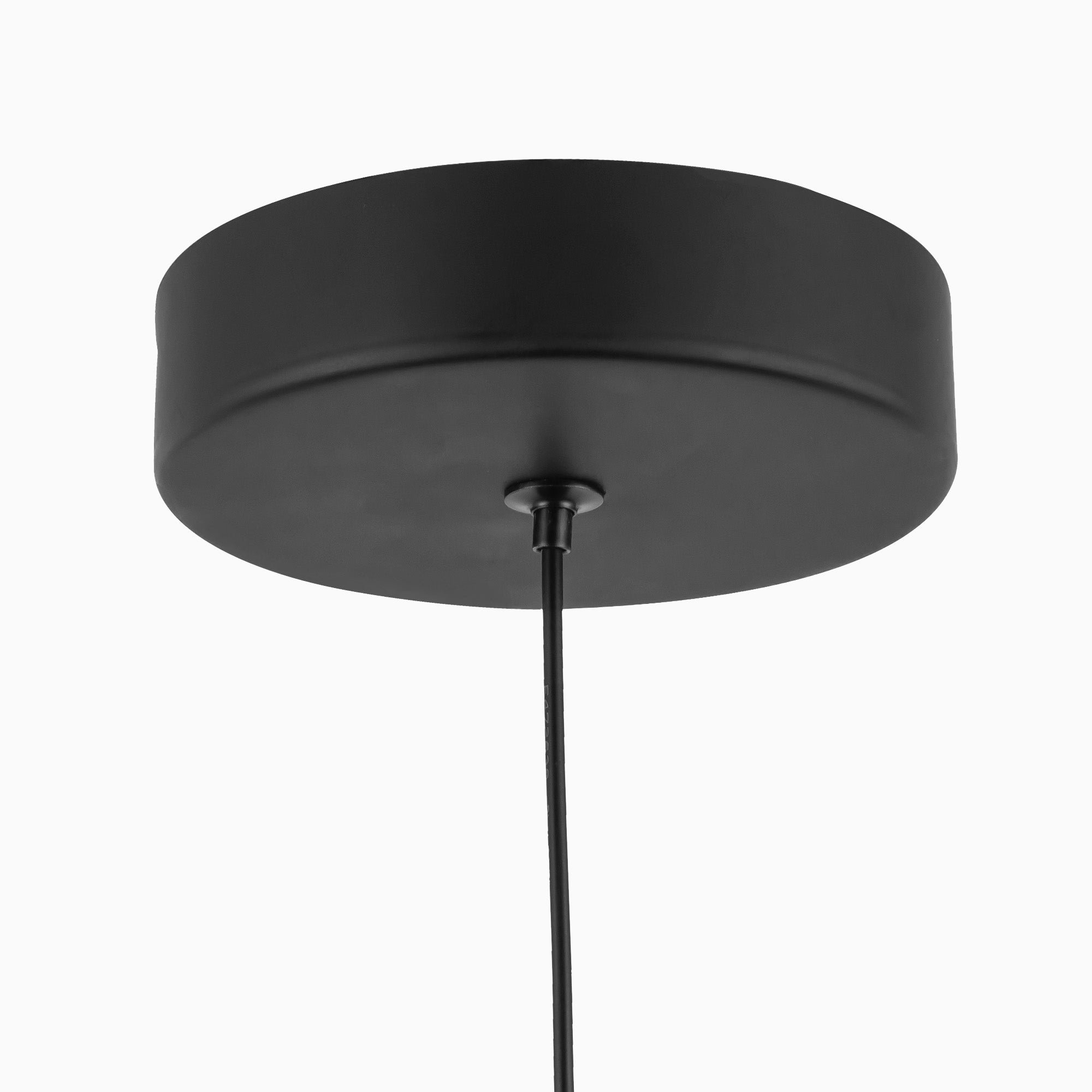 Raina 9" LED Pendant in Matte Black/Opal Glass