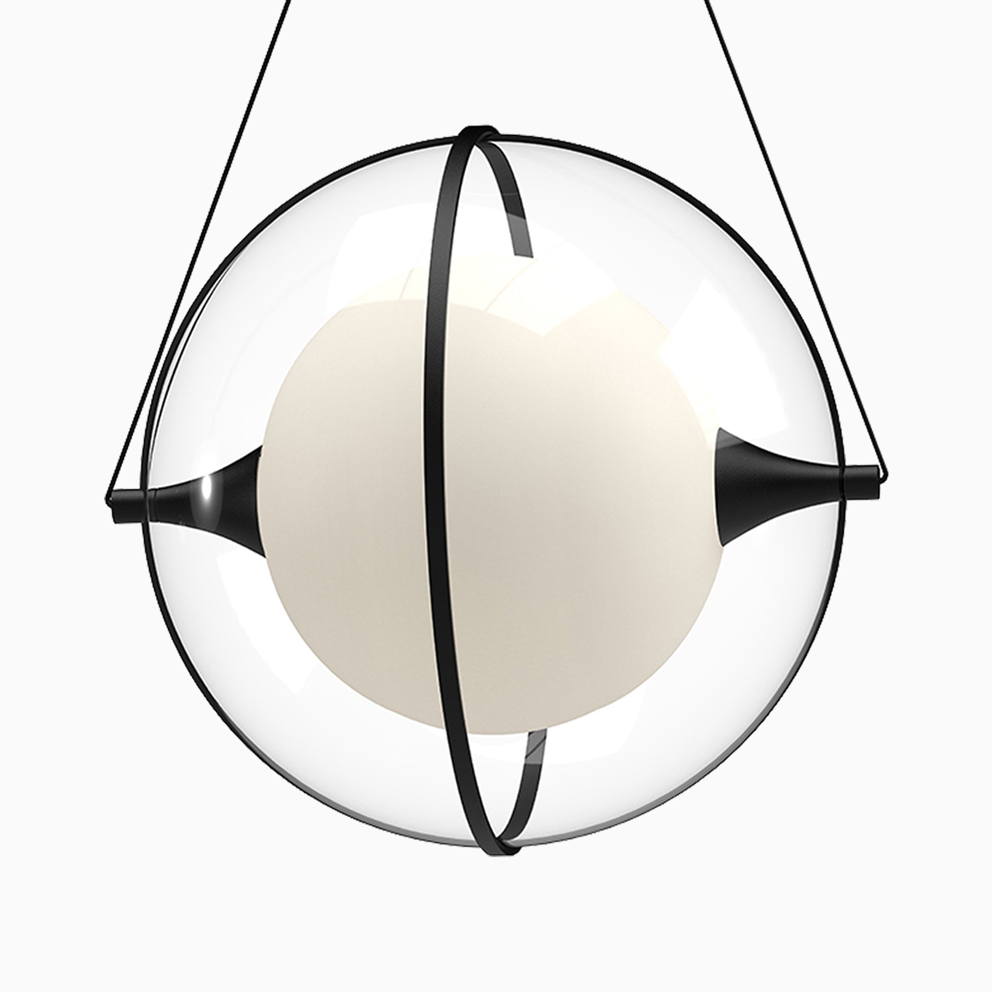 Mavis 12" LED Pendant in Black, Universal Voltage