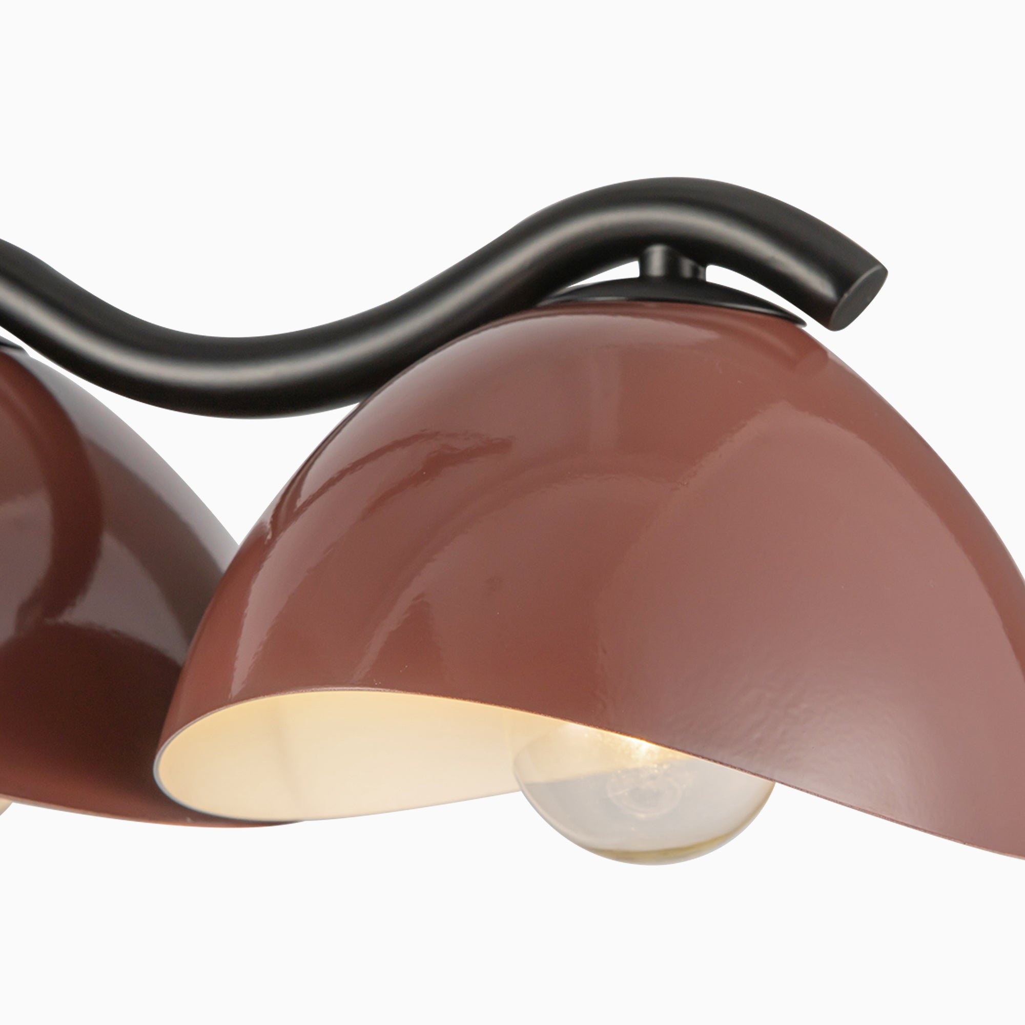 Erza 42" Socket Linear Pendant in Black/Burgundy