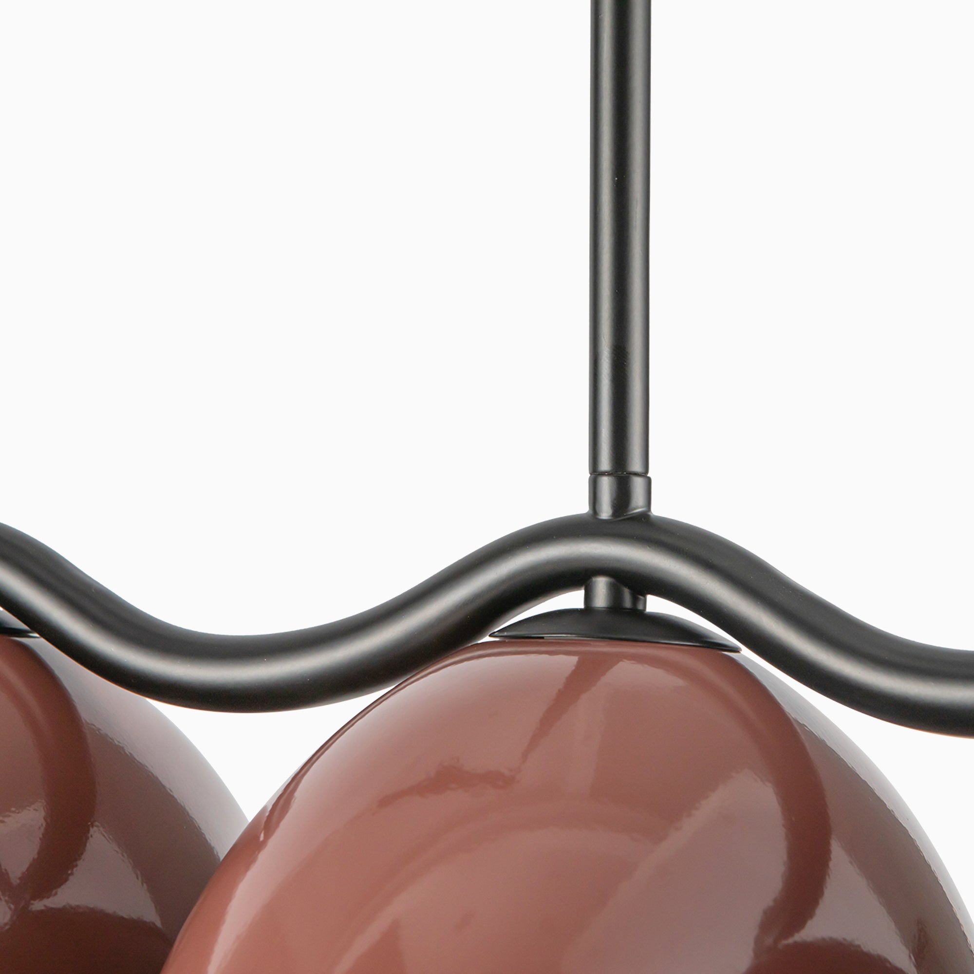 Erza 42" Socket Linear Pendant in Black/Burgundy