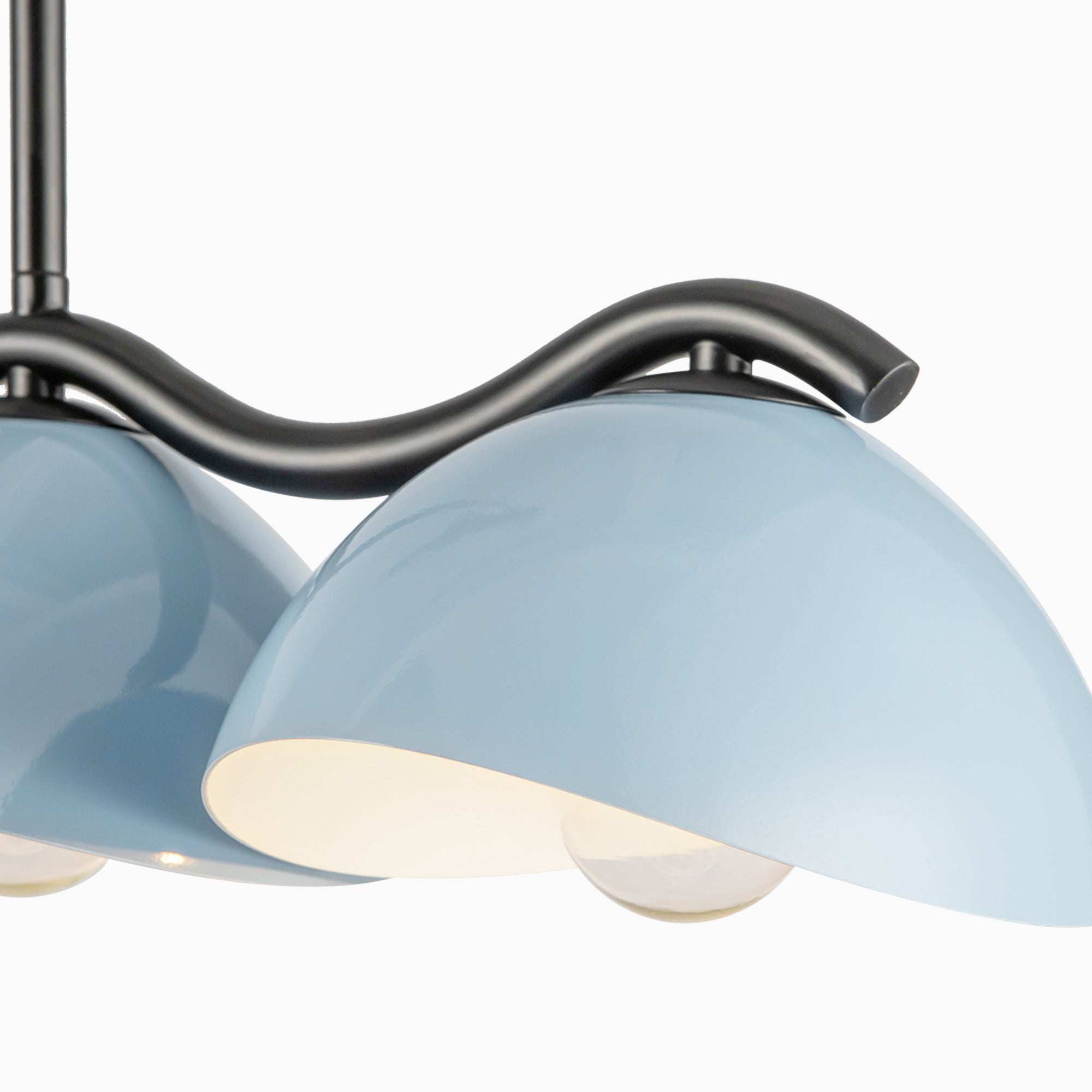 Erza 42" Socket Linear Pendant in Black/Cerulean