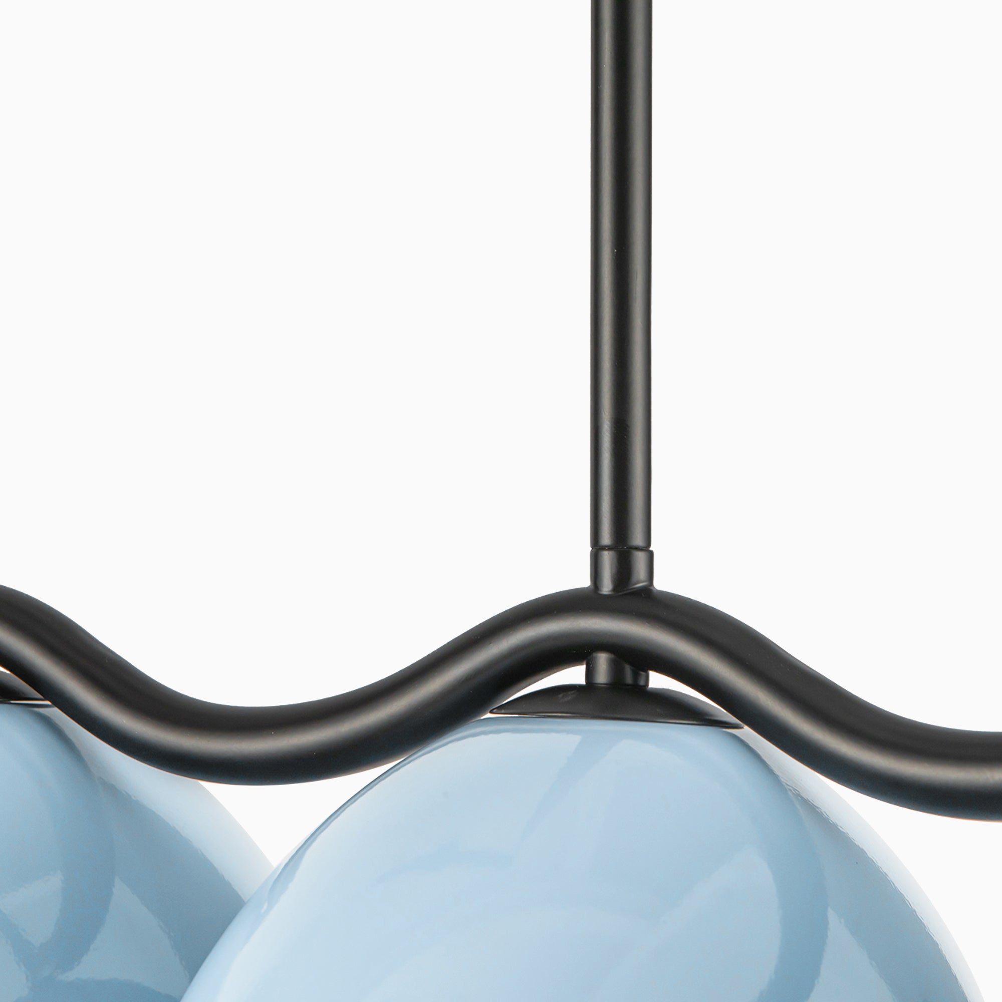 Erza 42" Socket Linear Pendant in Black/Cerulean