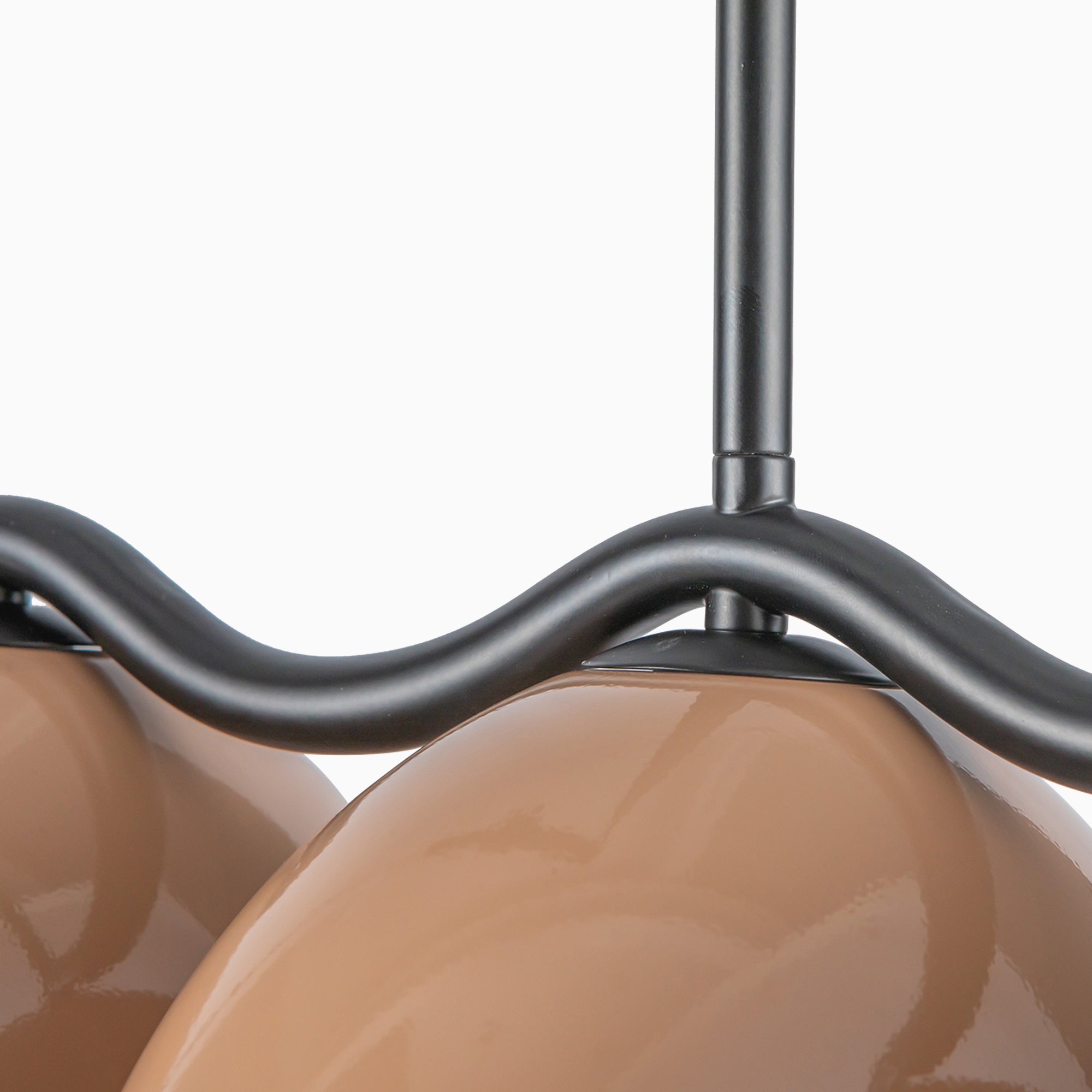 Erza 42" Socket Linear Pendant in Black/Peach