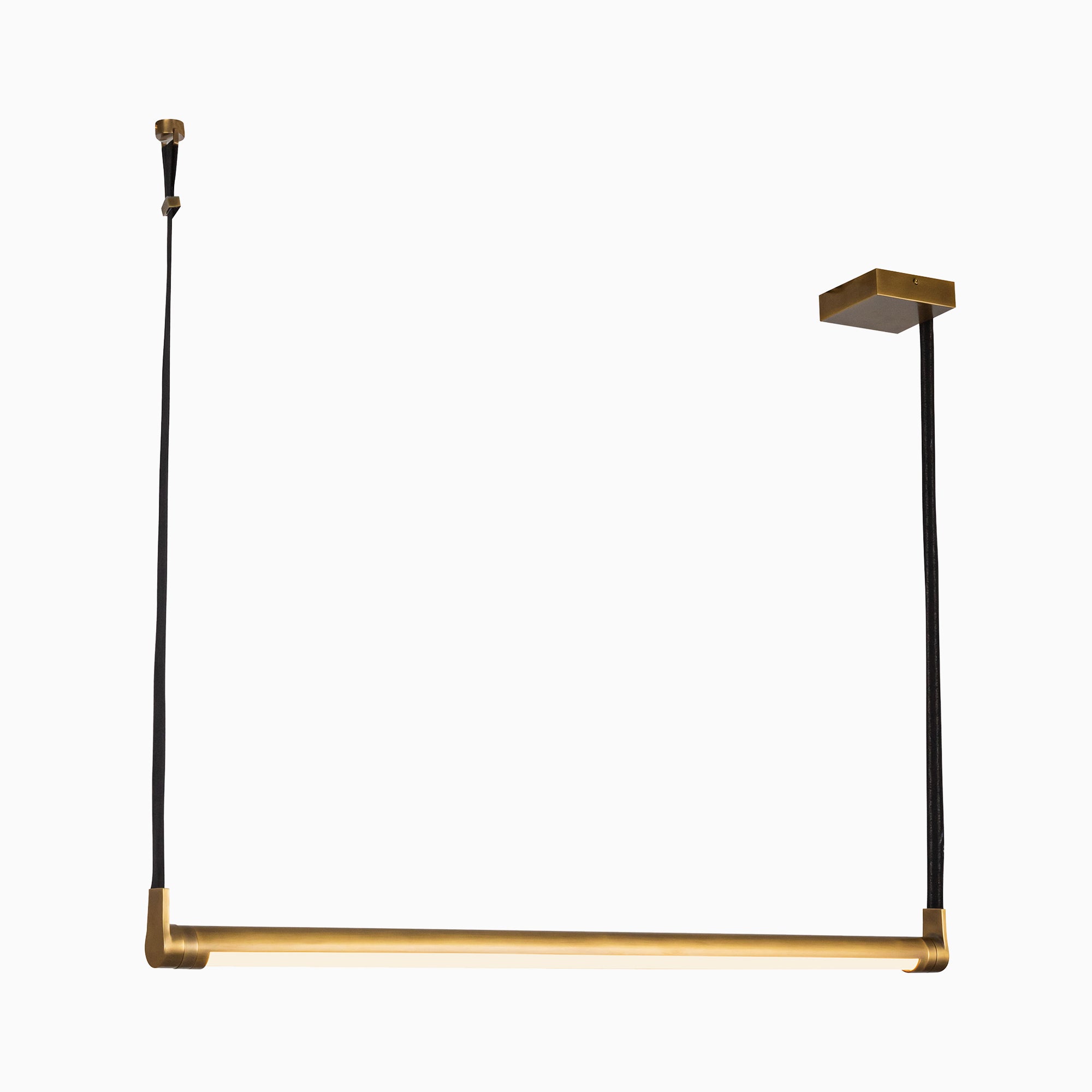 Carson 41" LED Linear Pendant in Vintage Brass