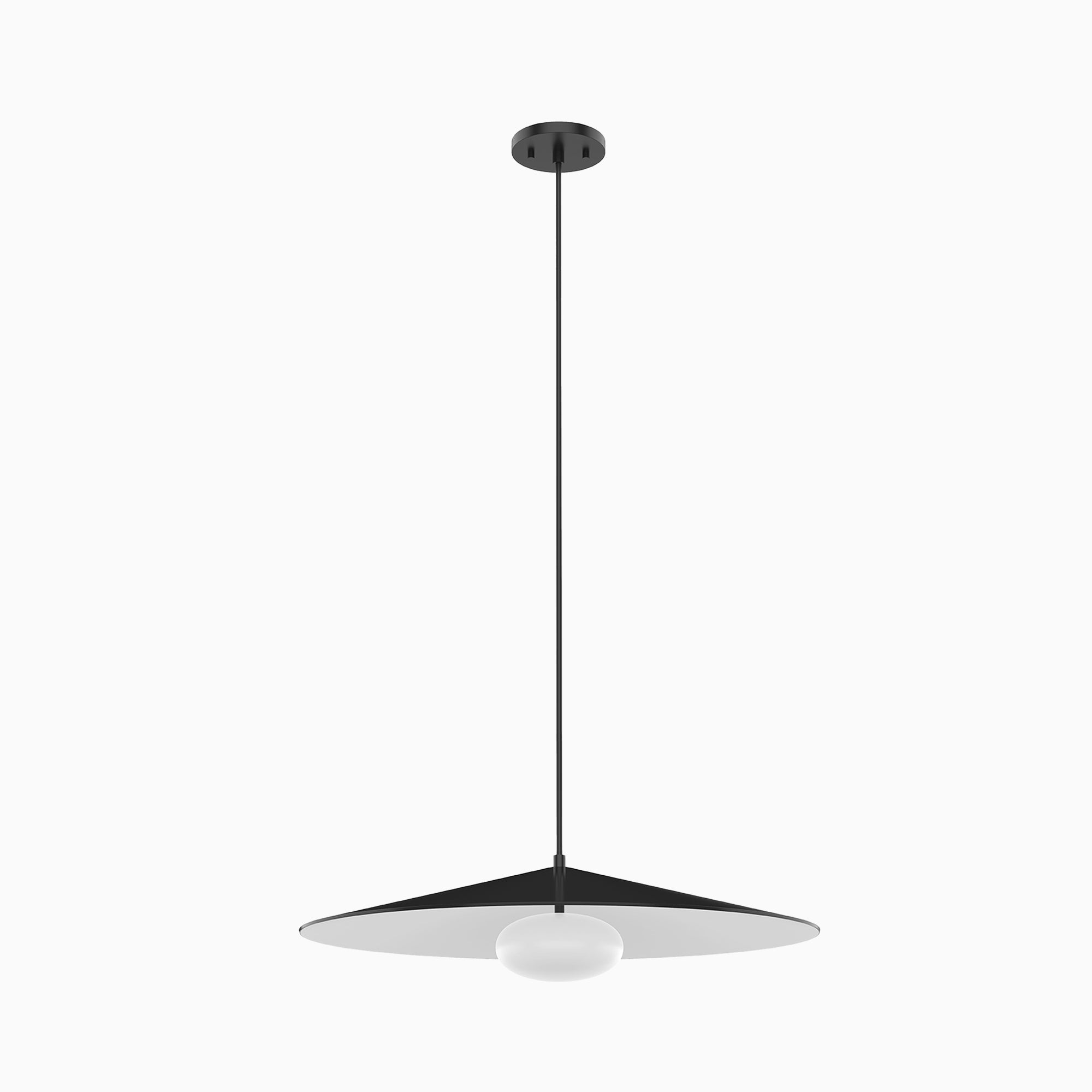Tahlia 24" Metal LED Pendant in Black/White