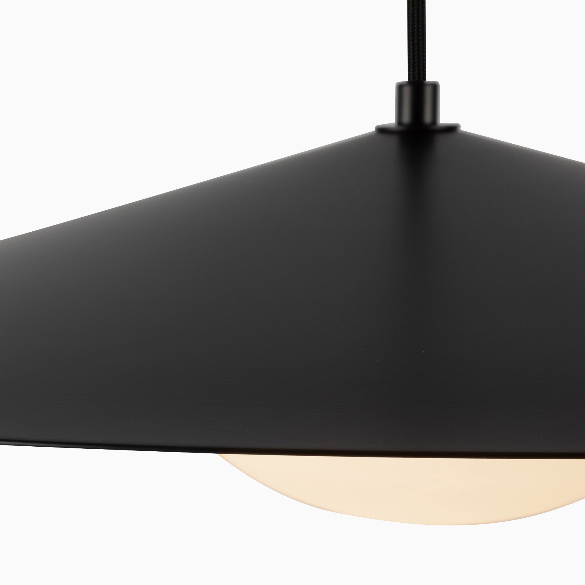 Tahlia 24" Metal LED Pendant in Black/White