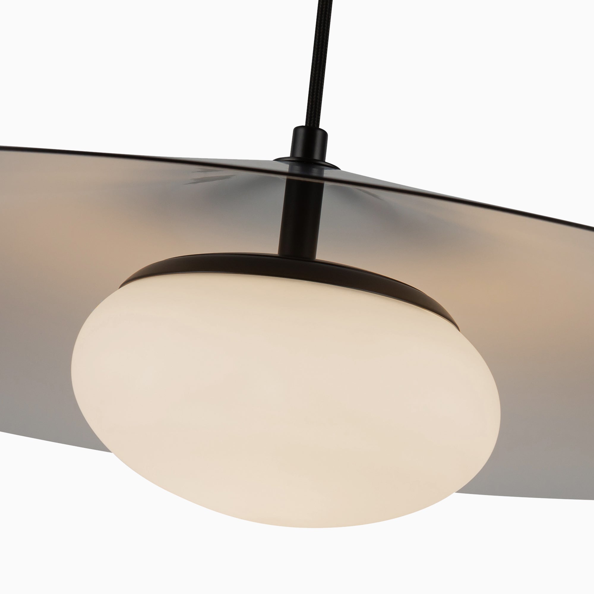 Tahlia 24" Metal LED Pendant in Black/White