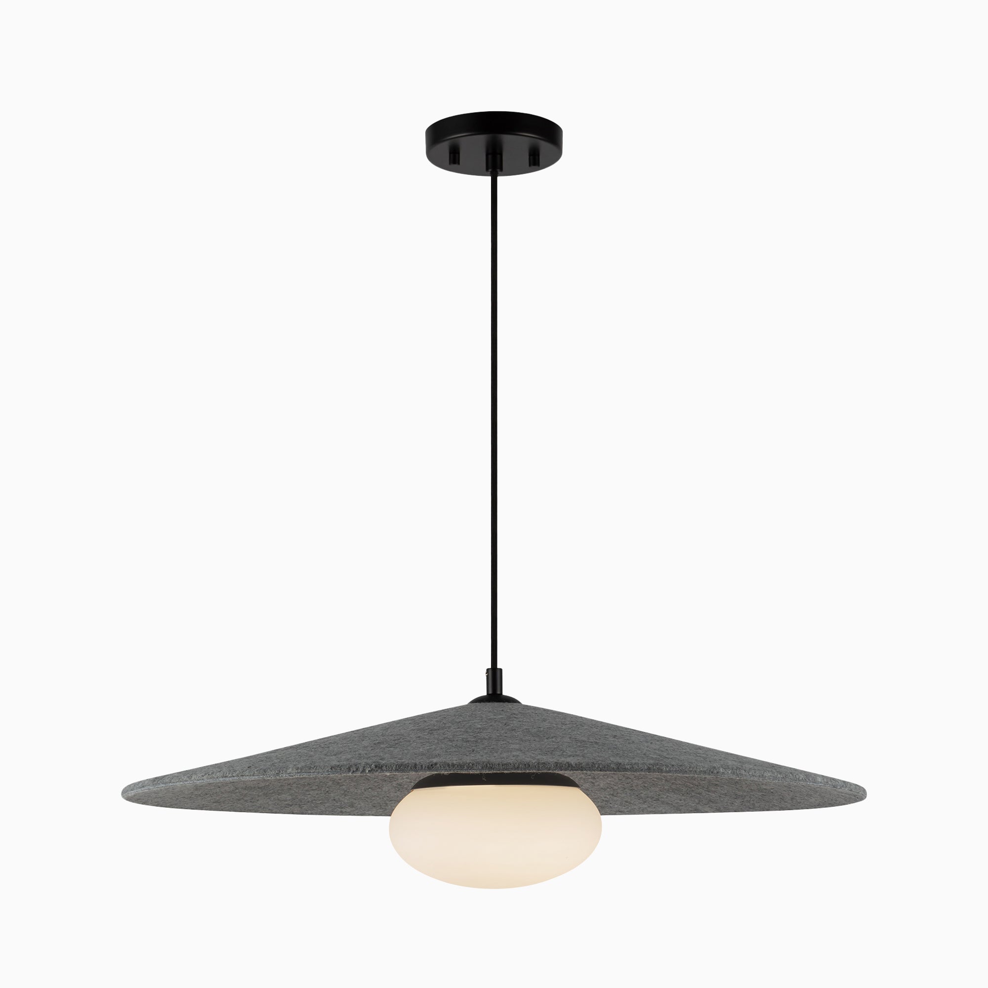 Tahlia 24" LED Pendant in Felt/Gray