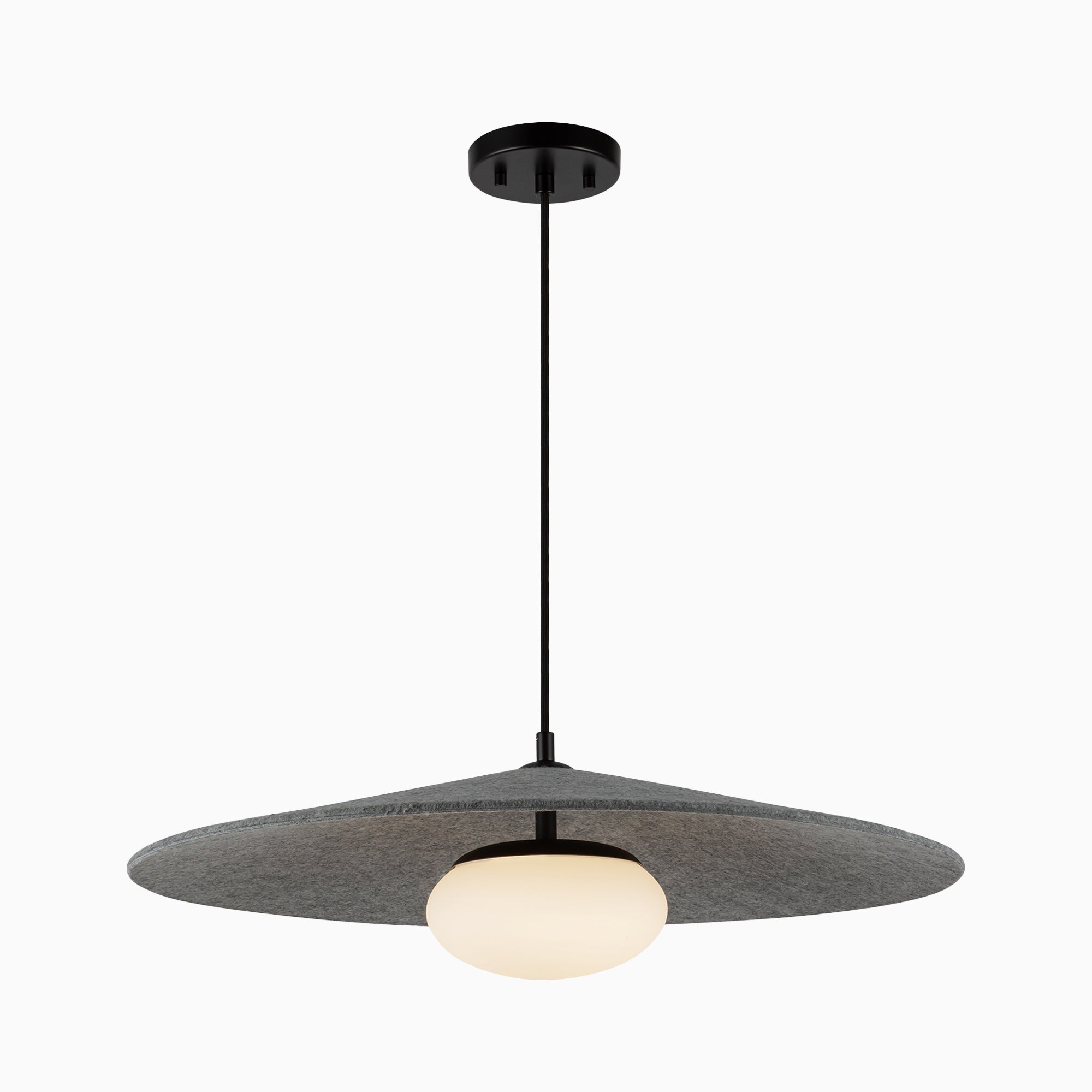 Tahlia 24" LED Pendant in Felt/Gray
