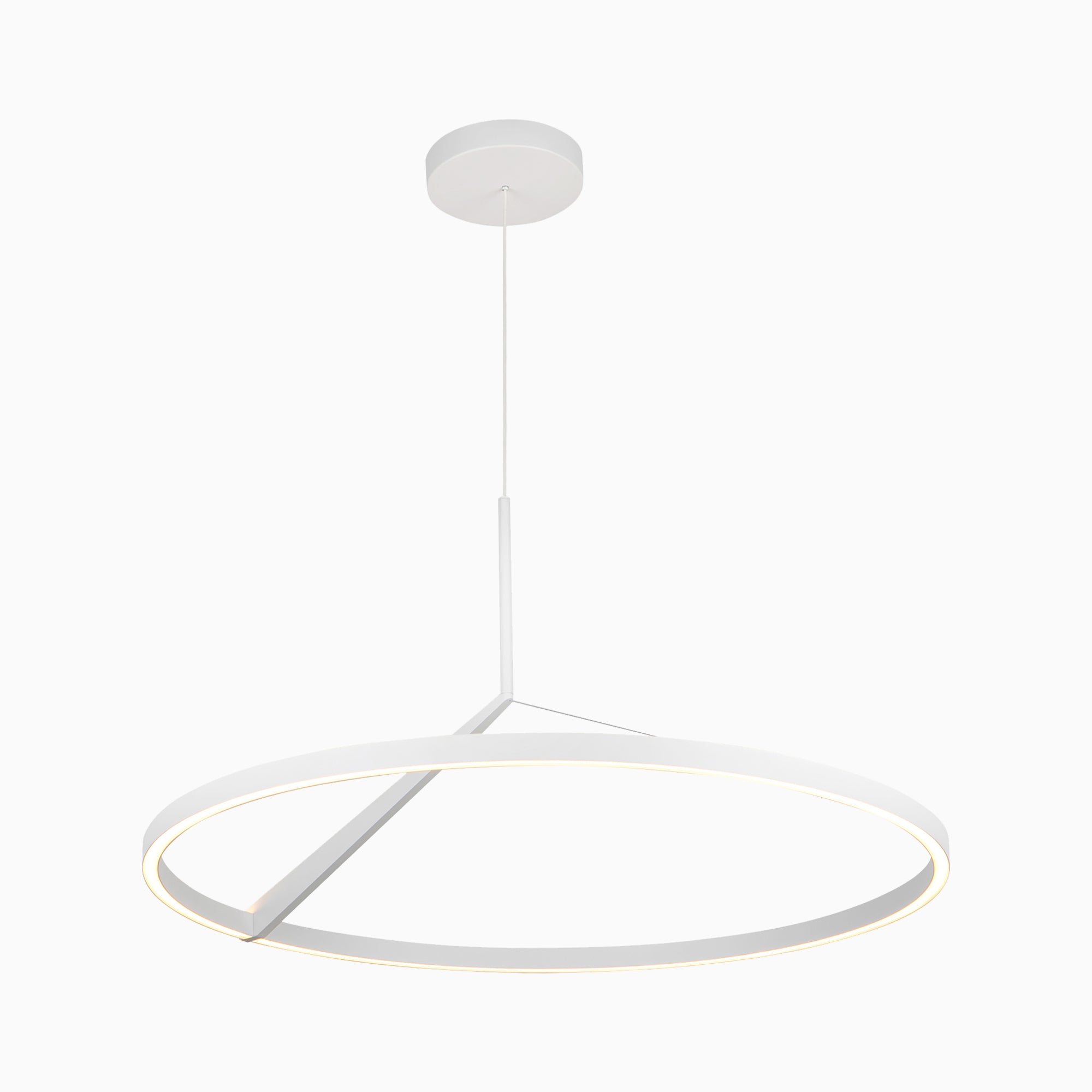 Jay 31" LED Pendant in White, Universal Voltage