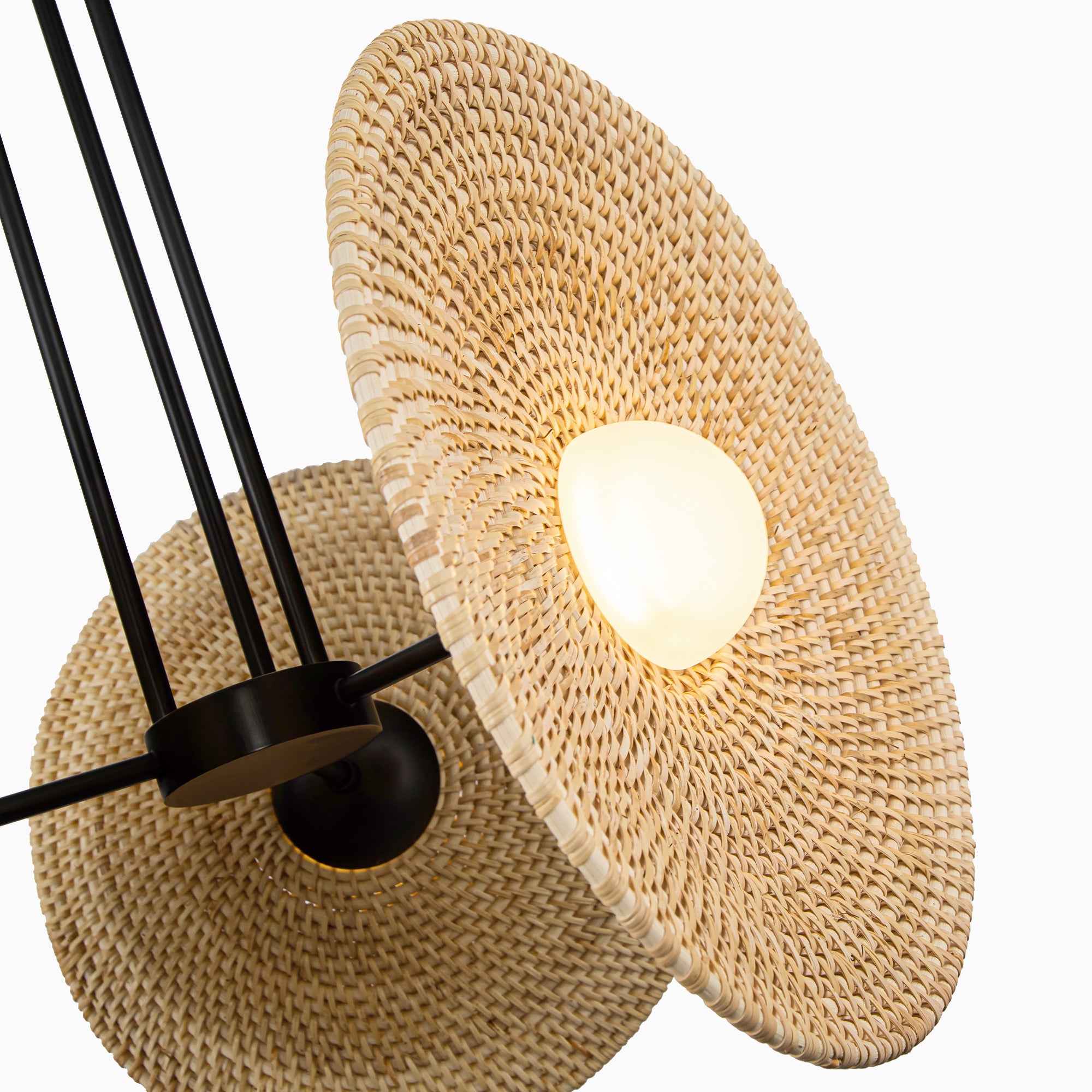 Lumira 18" LED Pendant in Urban Bronze/Woven