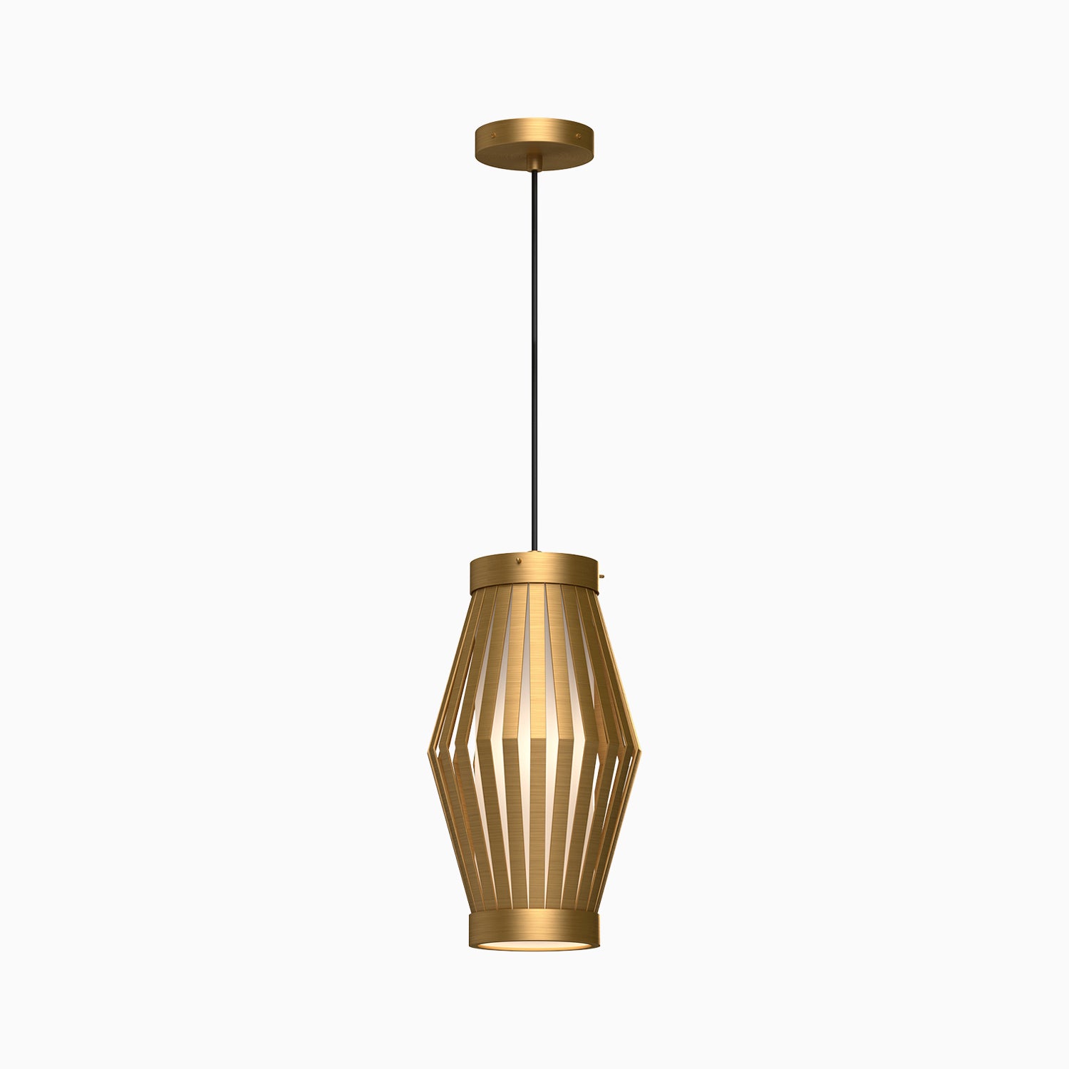Yara 9" 1 Light Pendant in Aged Gold/Opal Matte Glass
