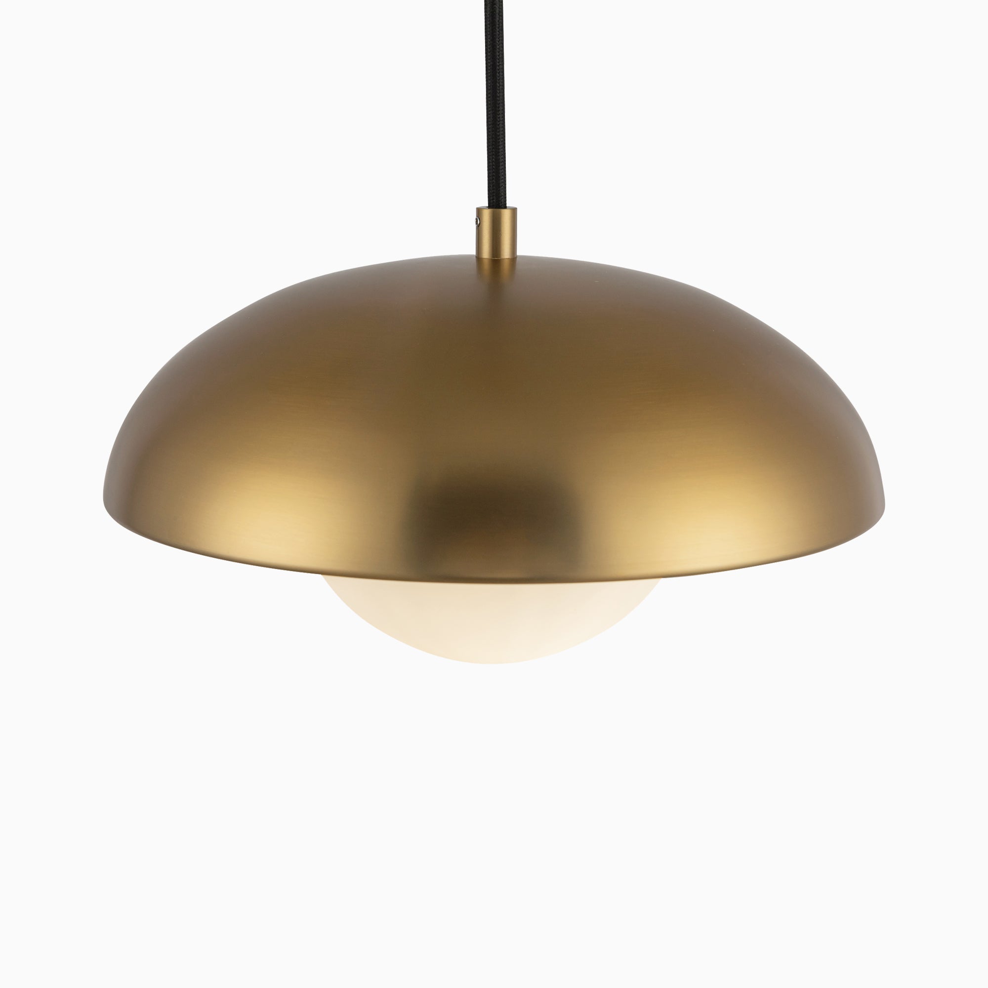 Harriet 11" 1 Light Pendant in Aged Gold/Opal Matte Glass
