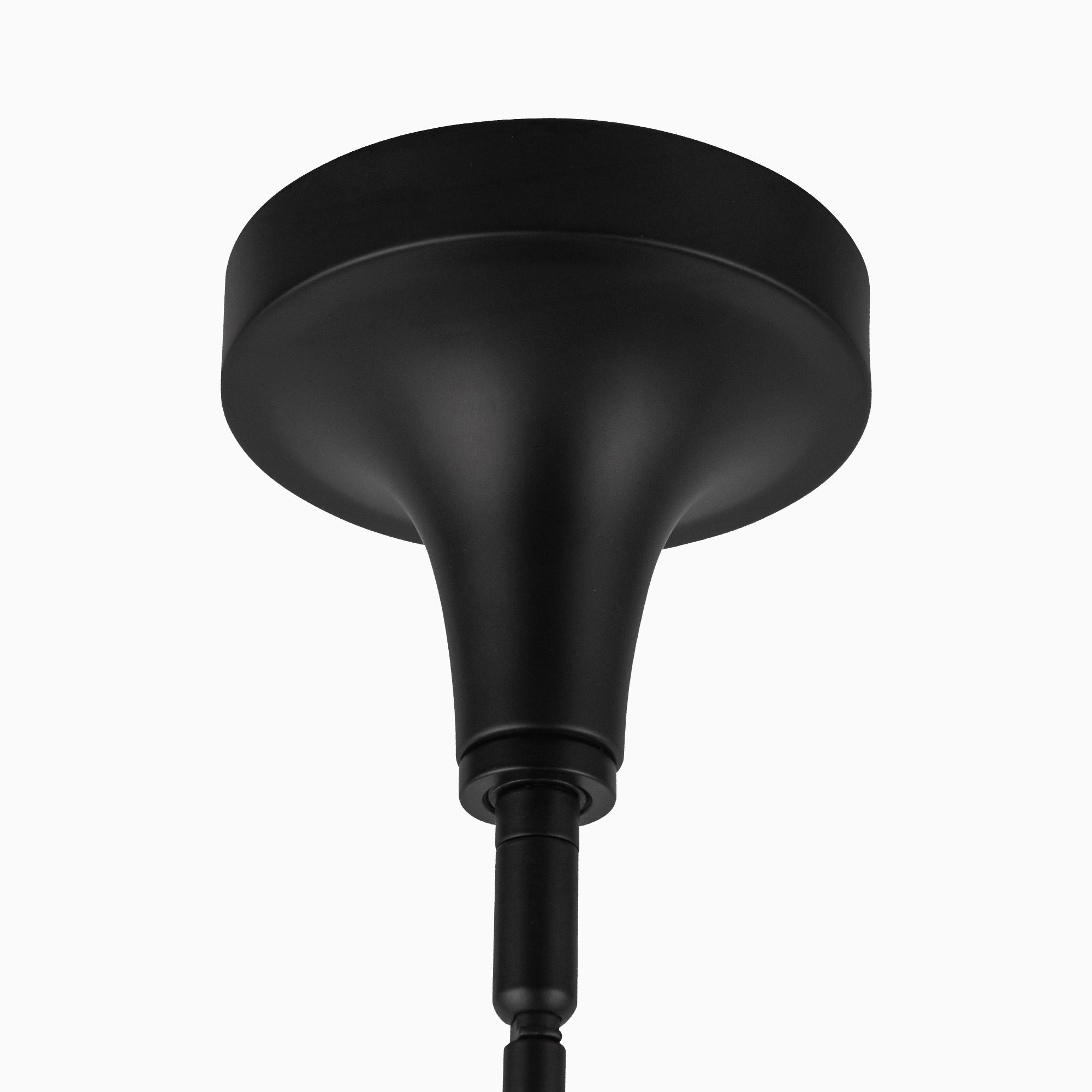 Eleanor 6" 1 Light Pendant in Matte Black/Opal Matte Glass